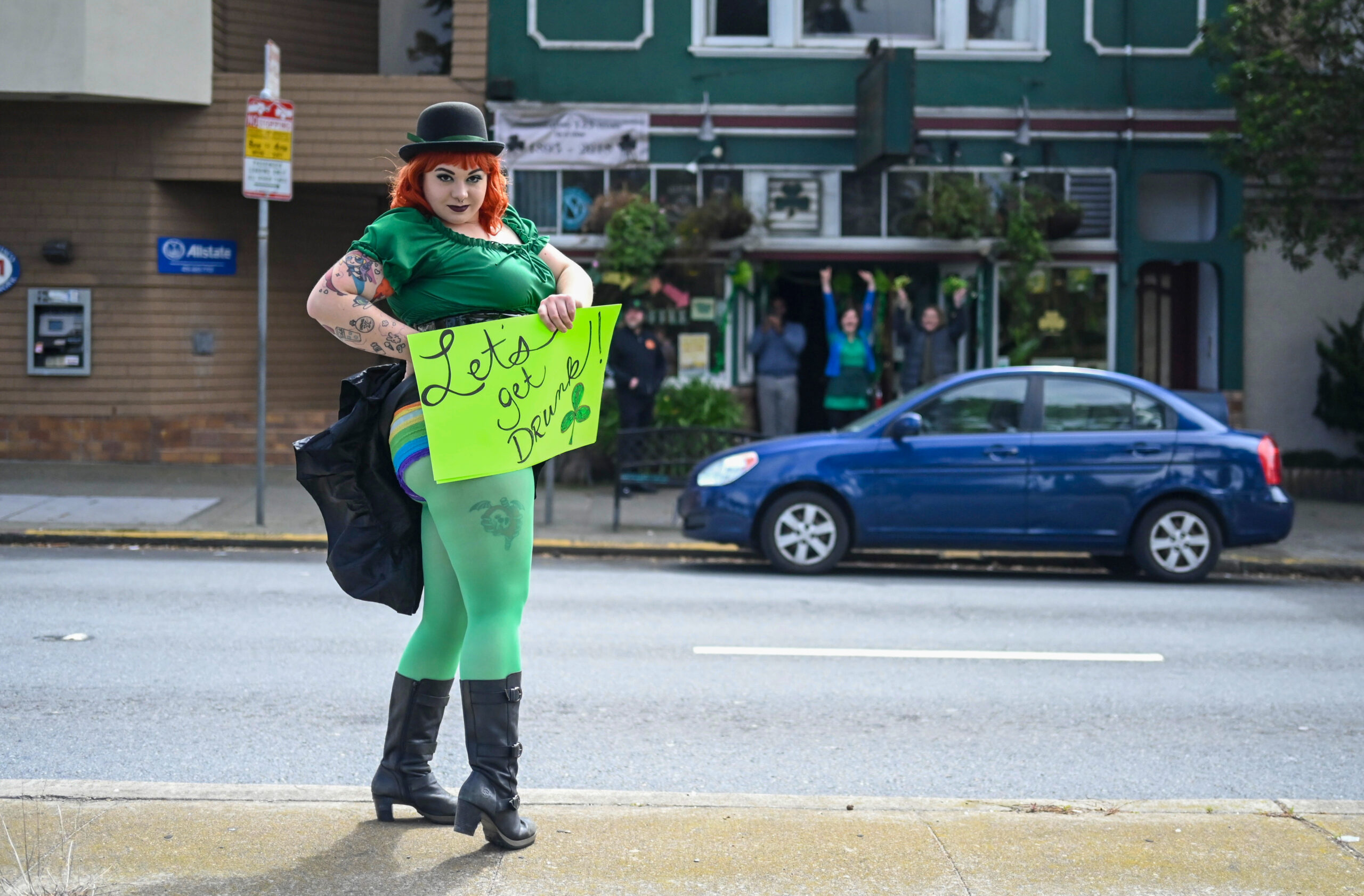 Photos: Local Revelers Go Green For Mask-Free St. Patrick’s Day in SF