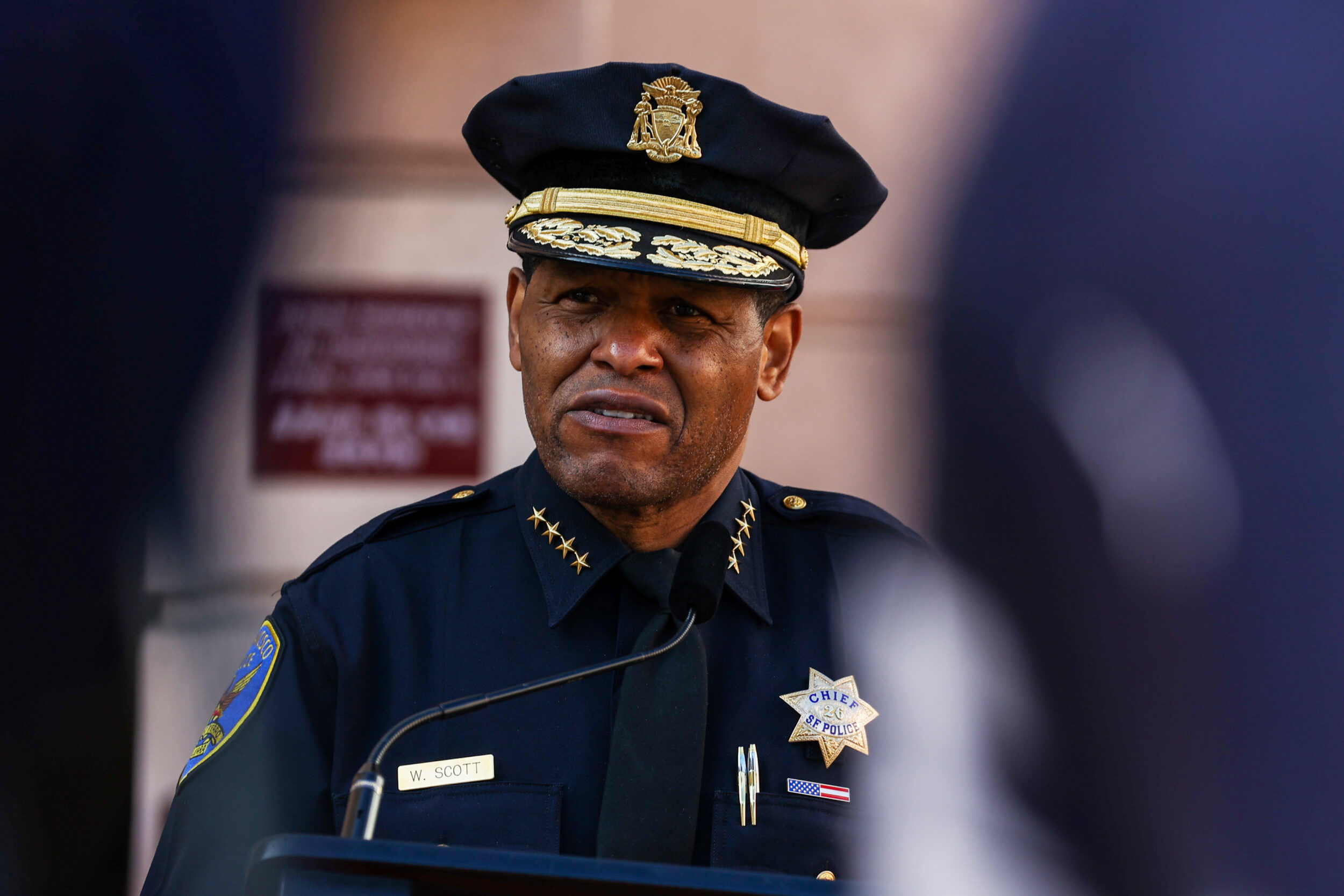 SFPD Chief Scott speaks on police response to the rise in AAPI hate crimes on Jan. 25, 2022.
