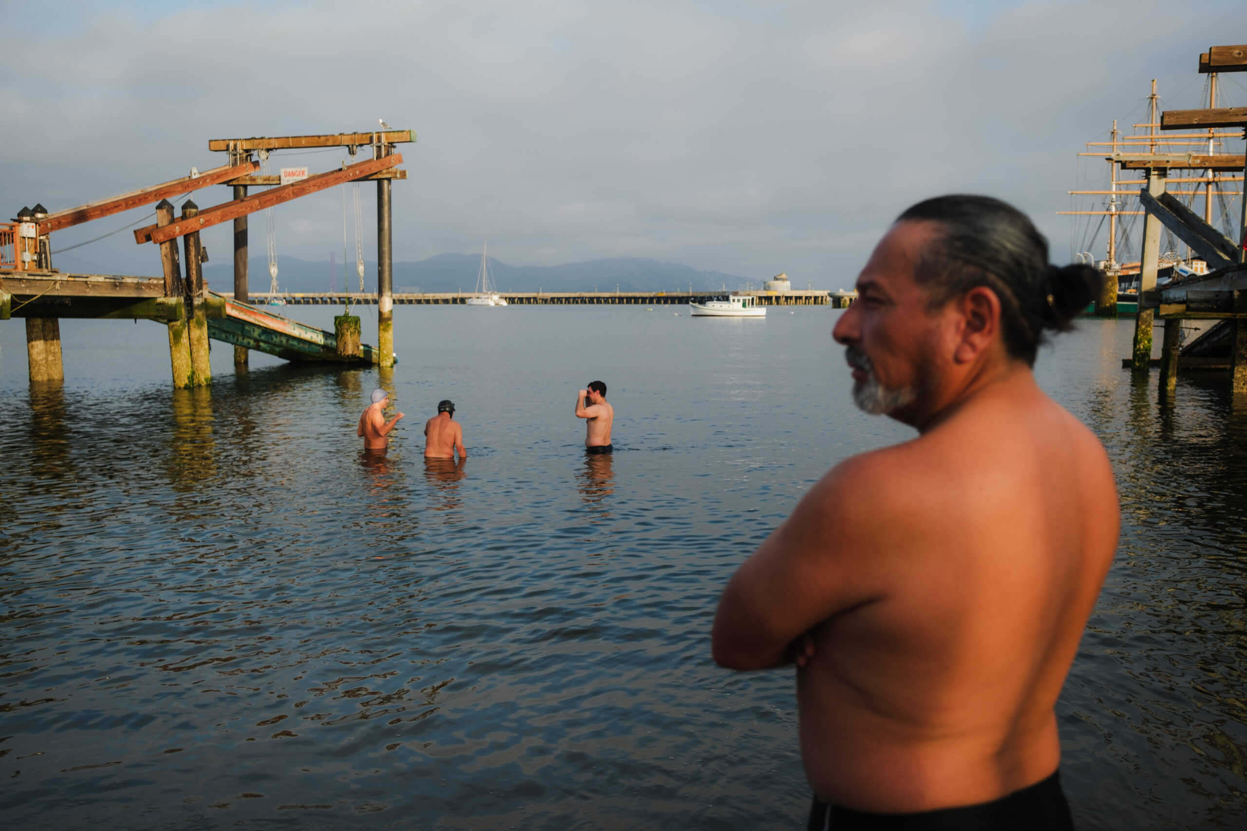 ‘We Don’t Care’: Algae Won’t Stop These Hardcore San Francisco Swimmers From Dips in The Bay