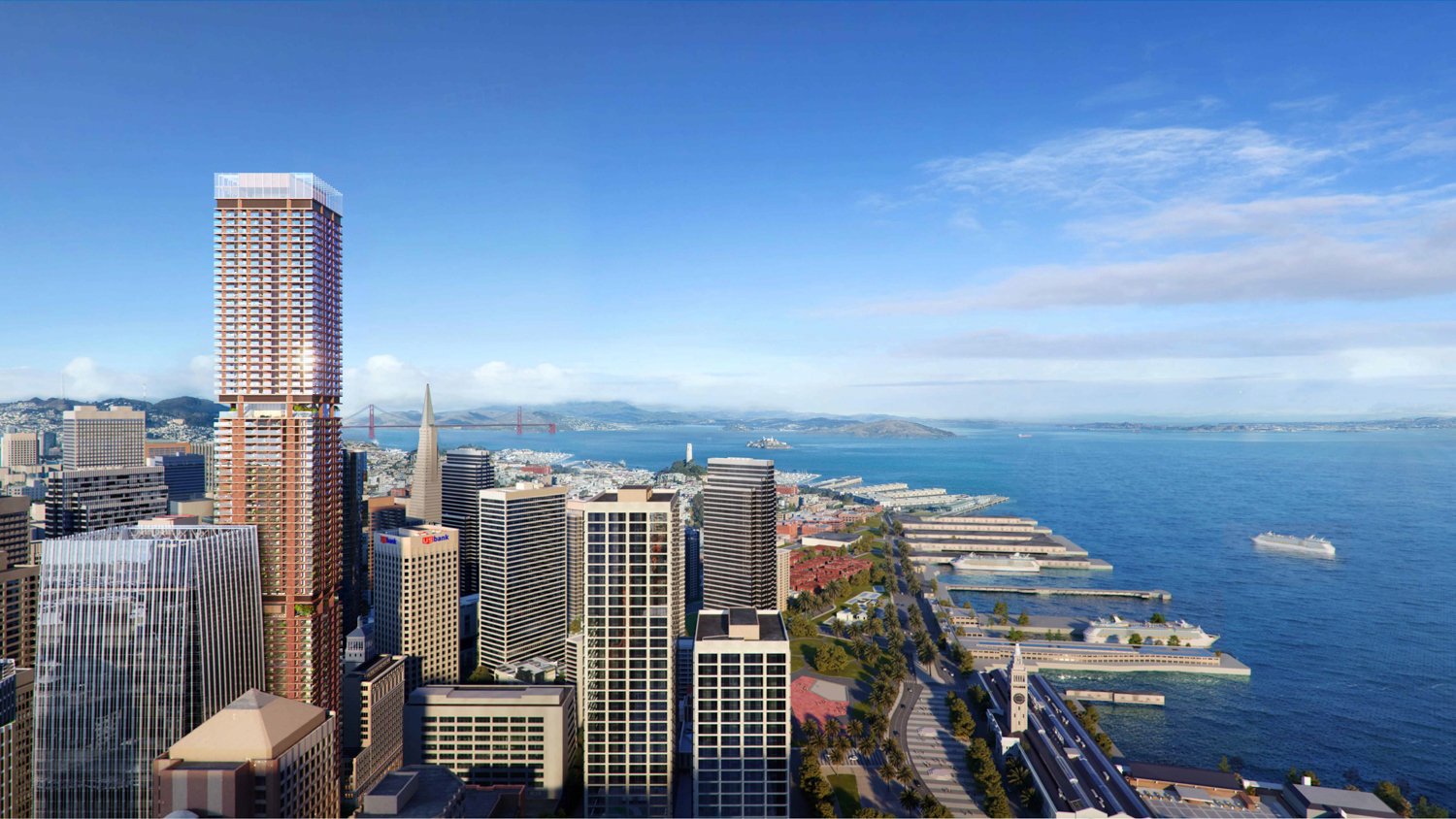 A skyscraper is seen in a rendering.
