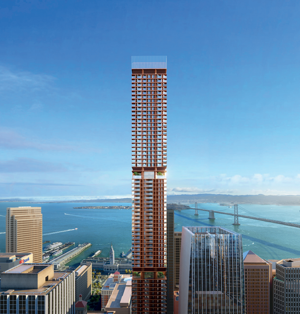 A skyscraper is seen in a rendering.