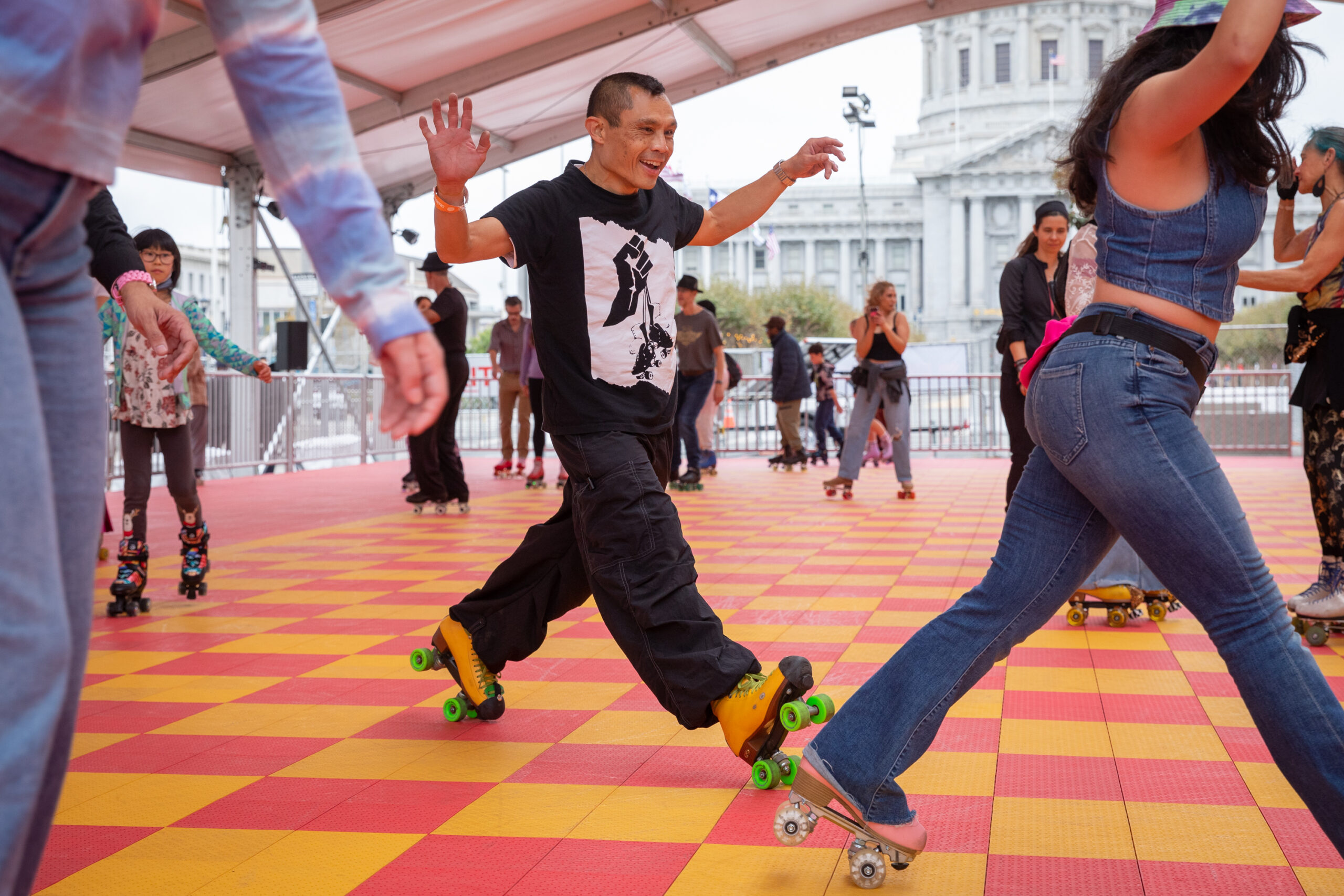 ‘San FranDISCO’ Pop-Up Roller Rink to Brighten Civic Center Through End of Year