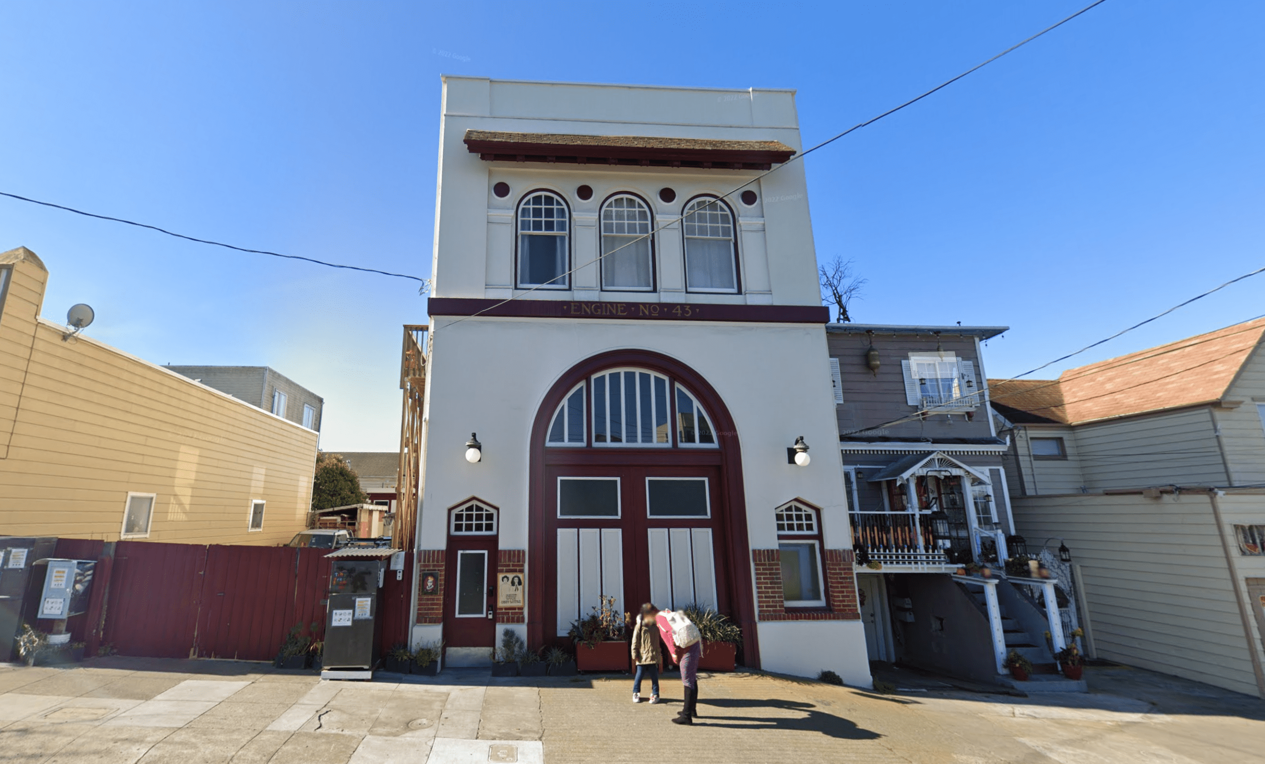 The exterior of a decommissioned firehouse in the Excelsior District of San Francisco.