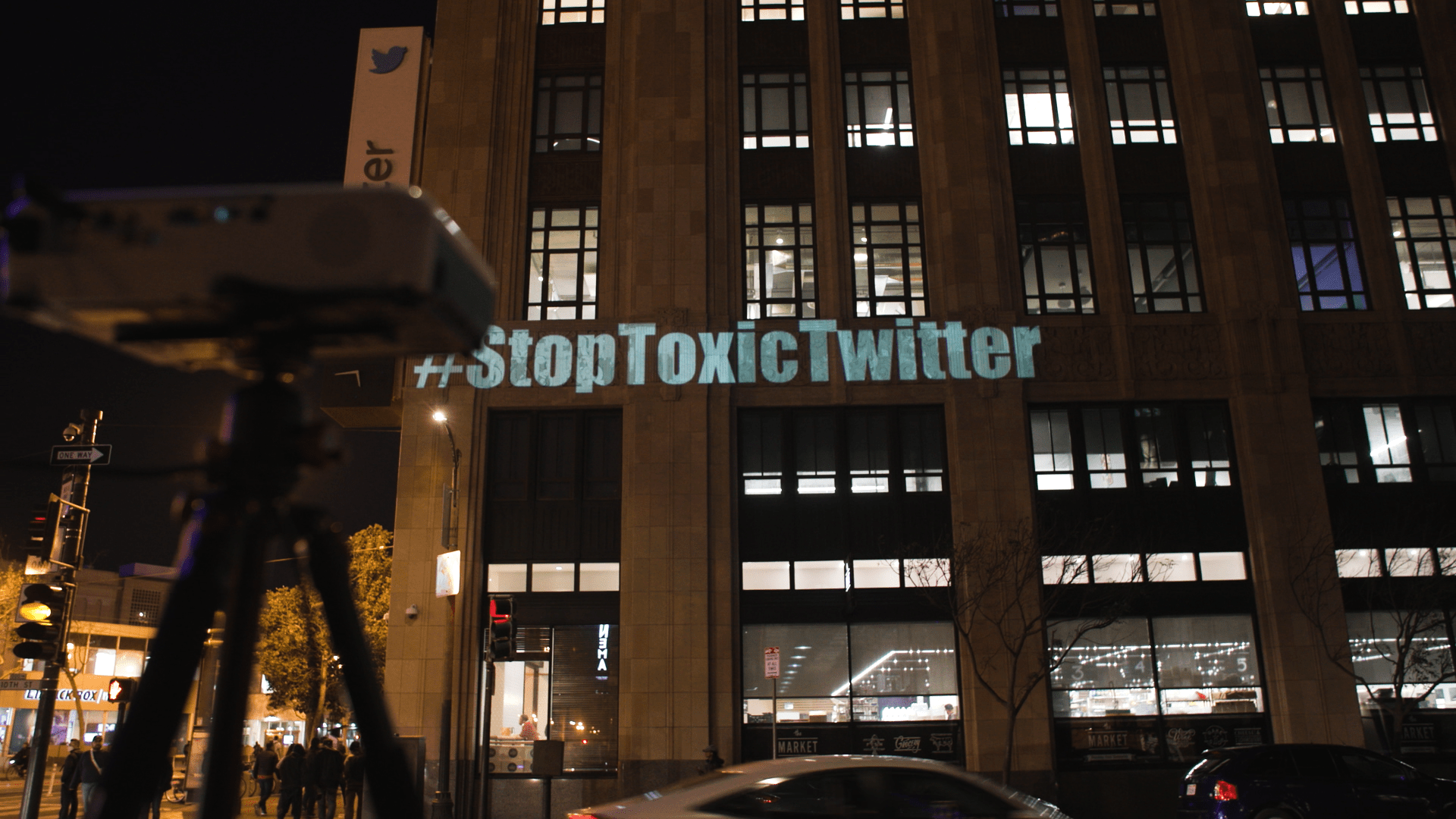 Watch This Activist’s Unique Protest Method Outside of Twitter’s HQ