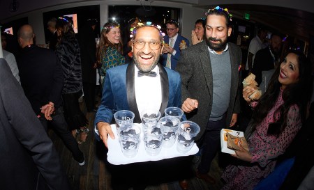 Venture capitalist Sheel Mohnot, seen here during his wedding reception at the Pacifica Taco Bell Cantina, recently used the chat bot to renew his United Airlines’ upper echelon frequent flier program.