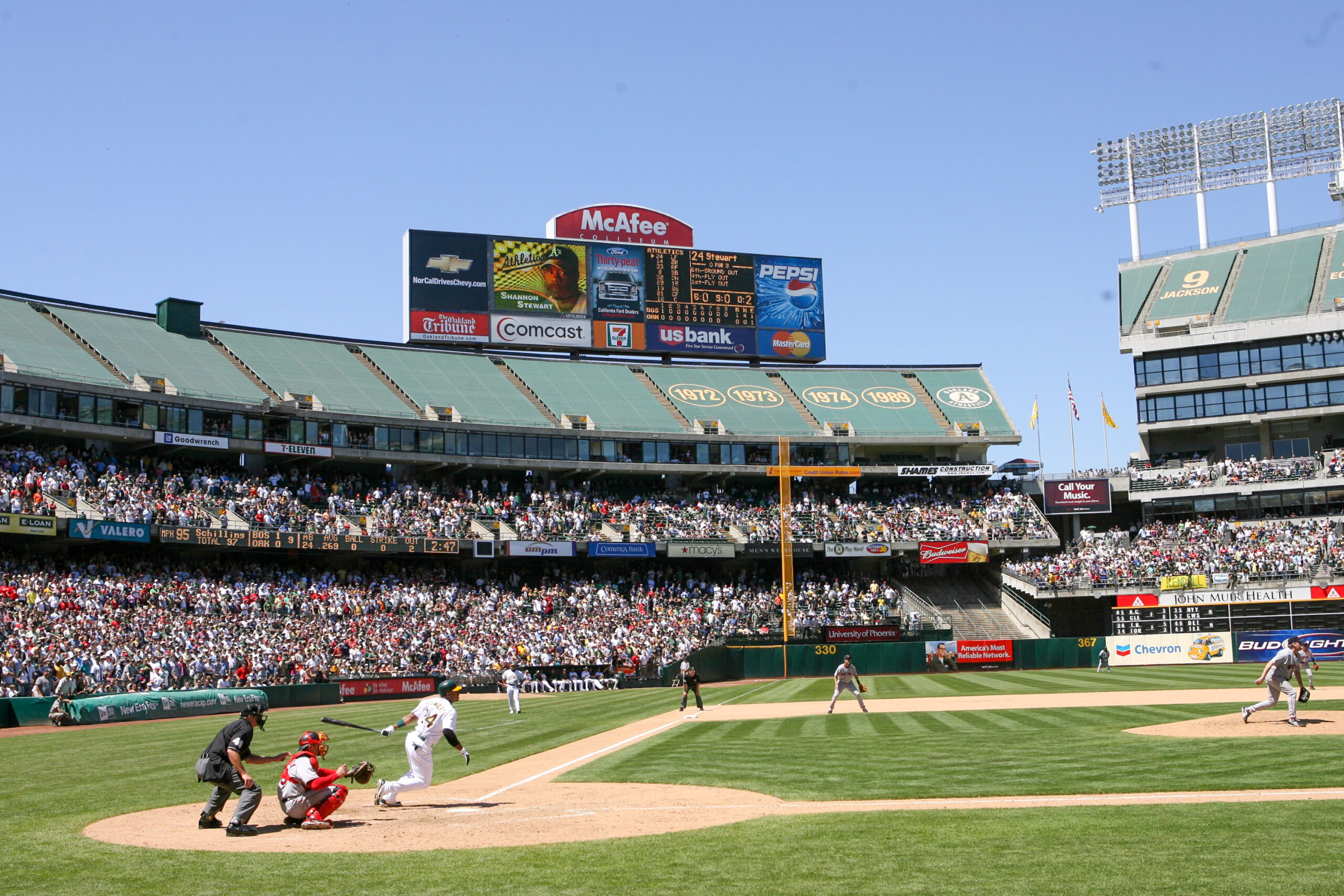 The days of baseball in Oakland are coming to a close. | Brad Mangin/MLB via Getty Images