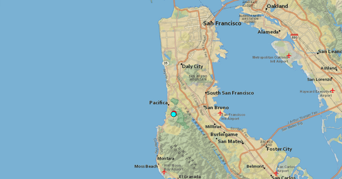 Pacifica earthquake fault
