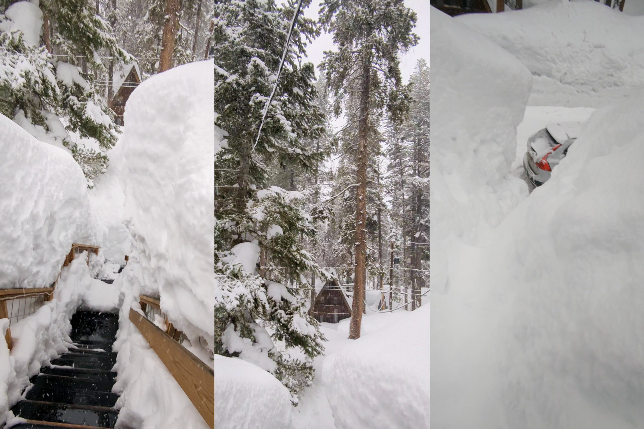 Stunning Video of Snowy Path From Man’s Tahoe Door to Driveway