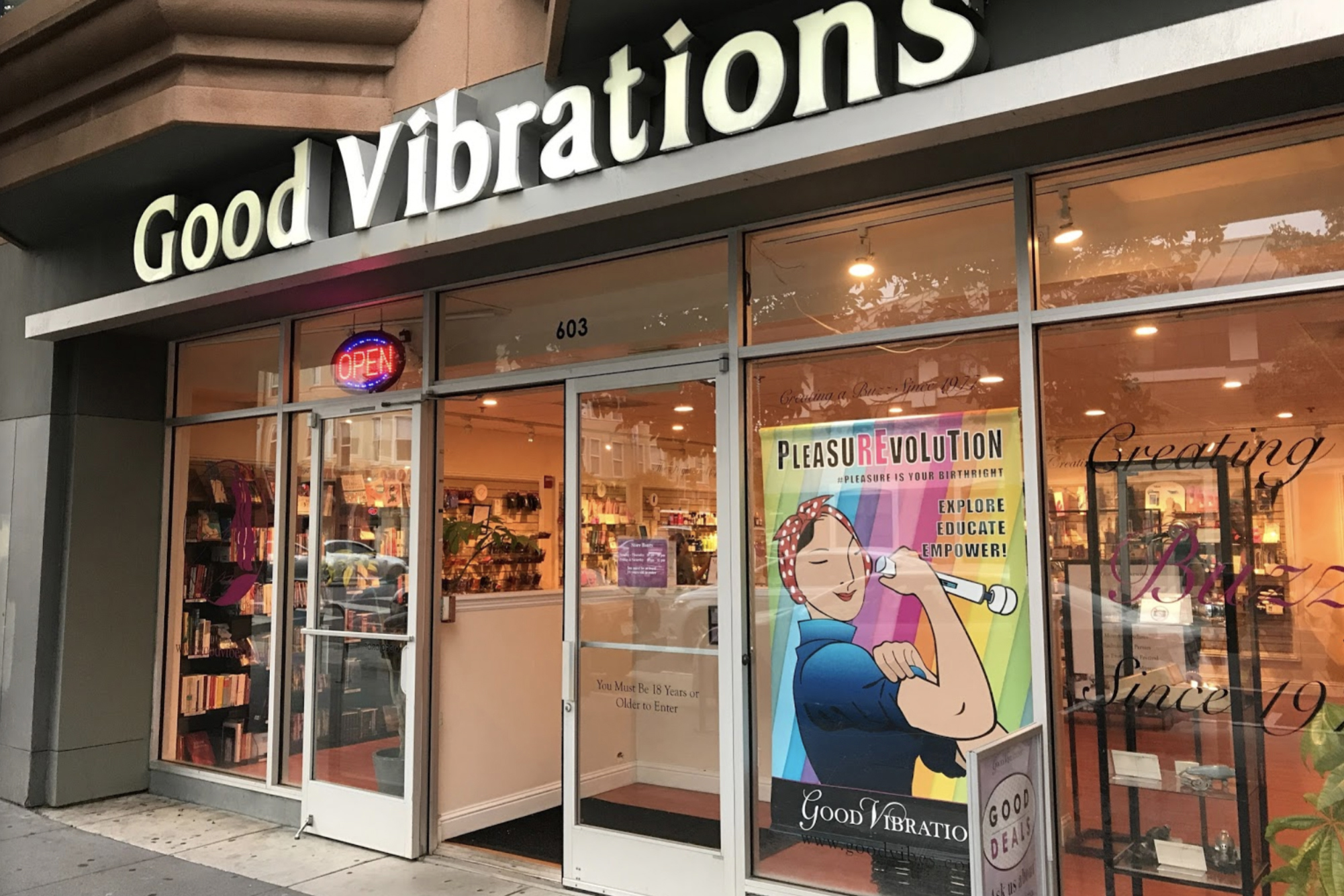 a store front of Good Vibrations