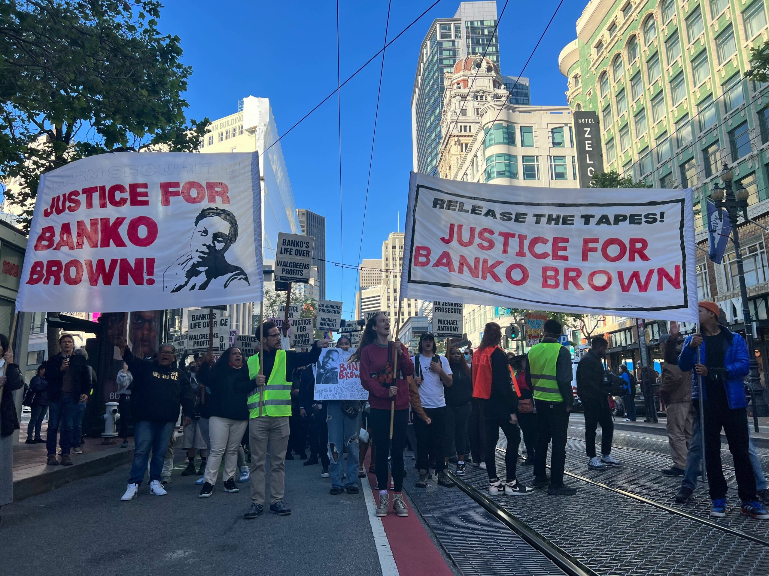 Banko Brown shooting: Protesters decry DA’s decision not to prosecute guard