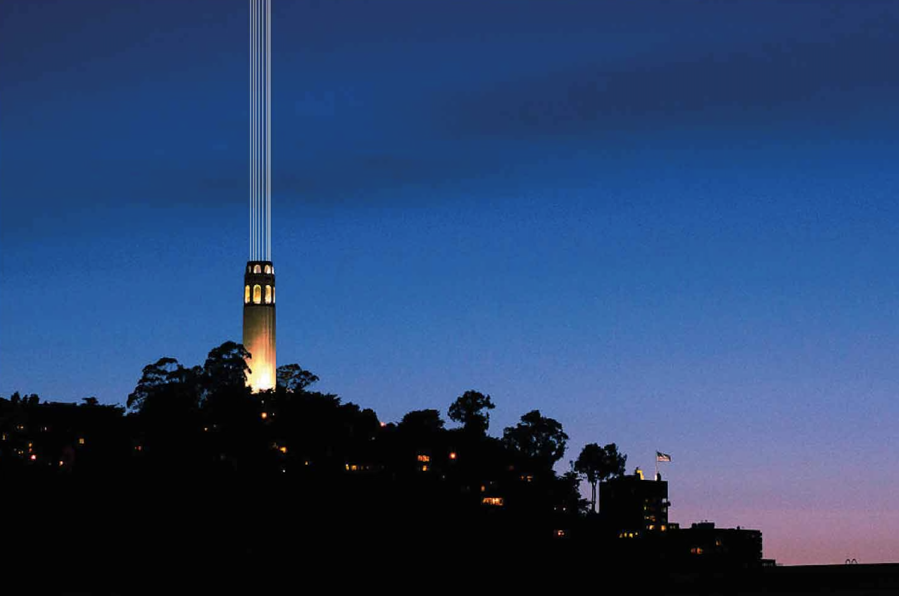 San Francisco’s Coit Tower Laser Light Show Starts Tonight