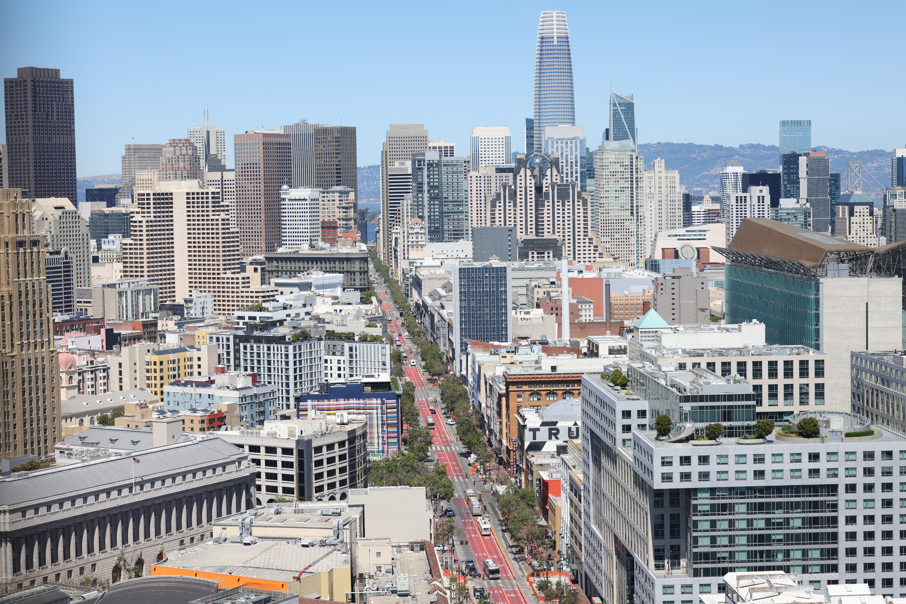 The skyline of downtown San Francisco.