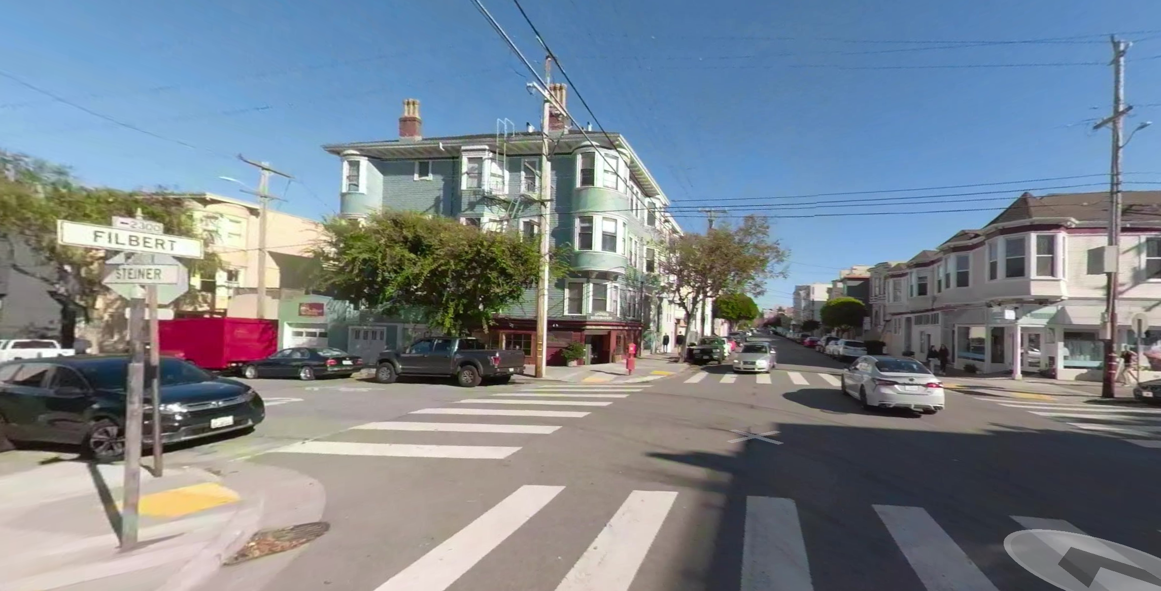 A Google Maps image of the 2300 block of Filbert Street at Steiner Street in San Francisco | Courtesy Google Street View