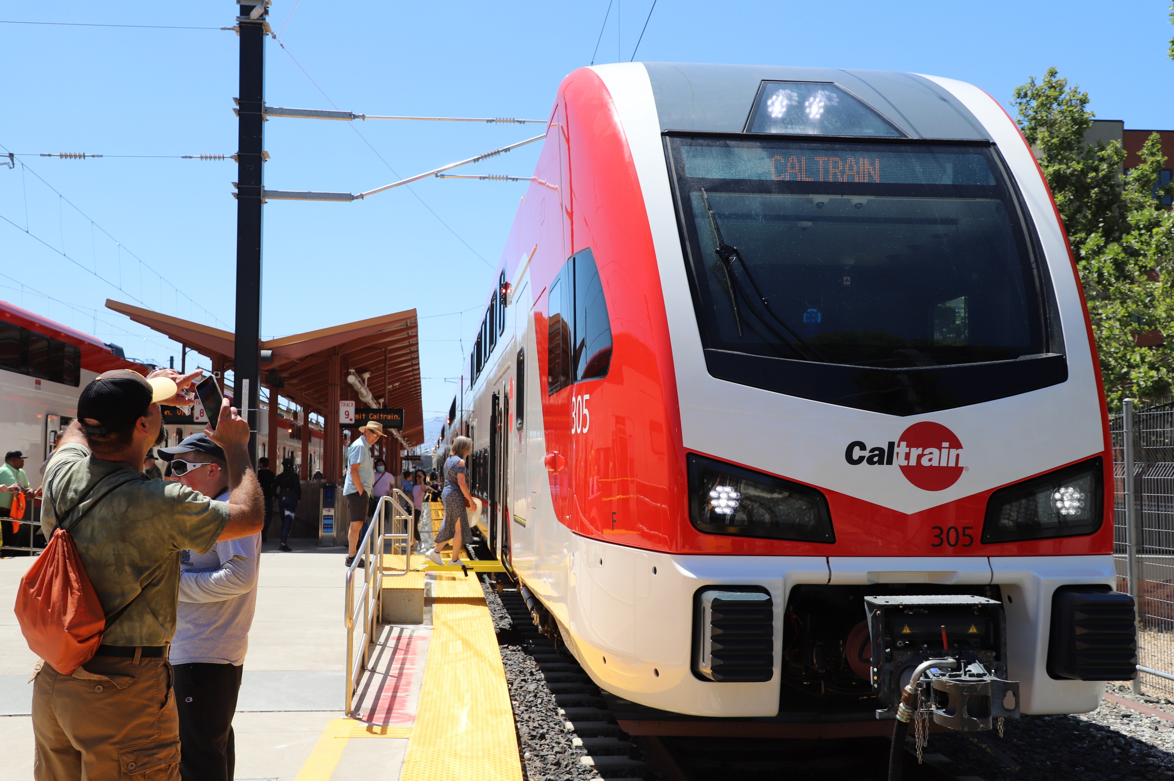 Caltrain's new electric fleet was available for a first-glance tour in San Jose on Saturday, July 29, 2023.