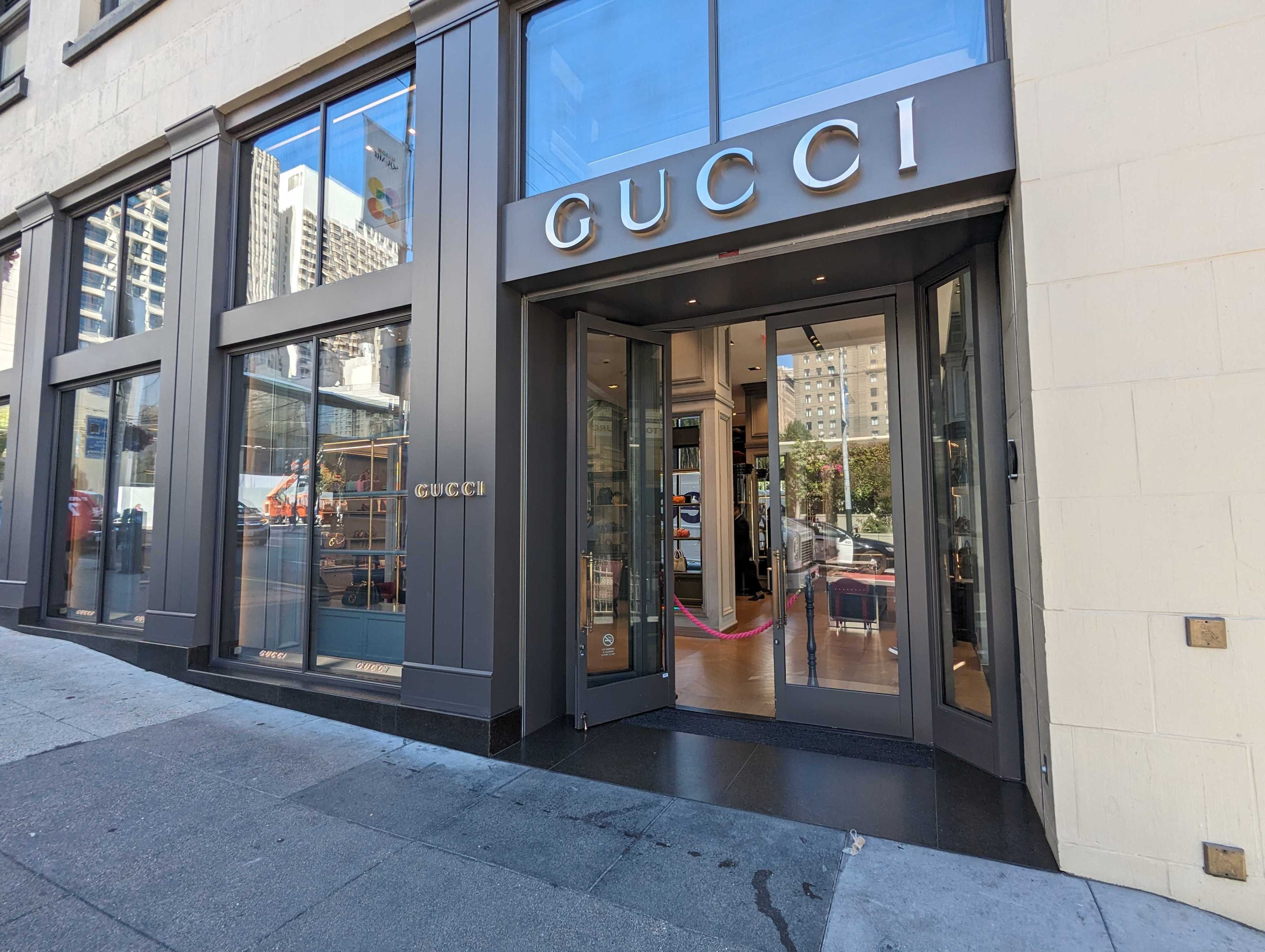 The flagship Gucci Store in San Francisco's Union Square shopping district is open for business Tutesday | George Kelly/The Standard