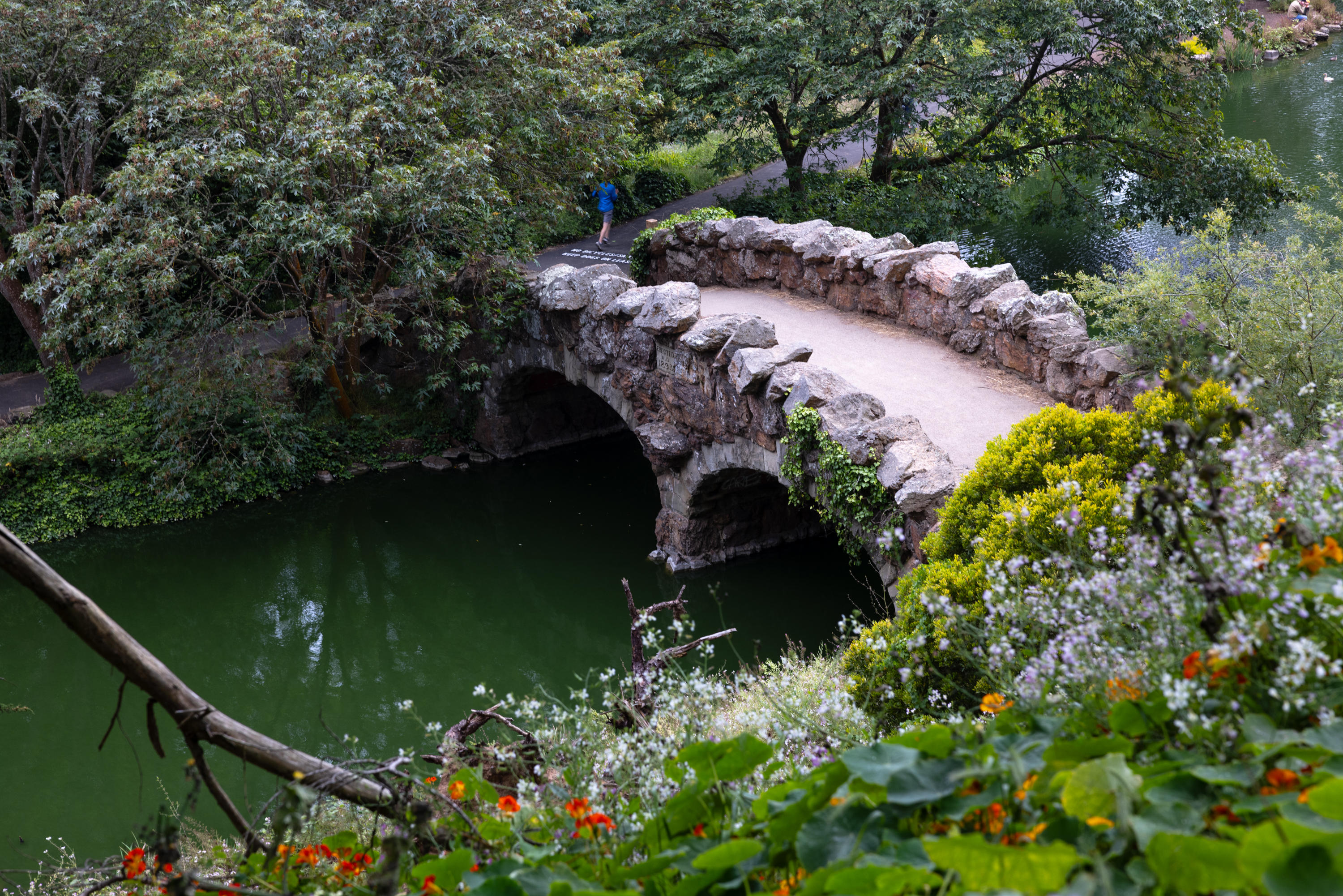 Stow Lake Bridge in Golden Gate Park in San Francisco on Wednesday, July 12, 2023. 