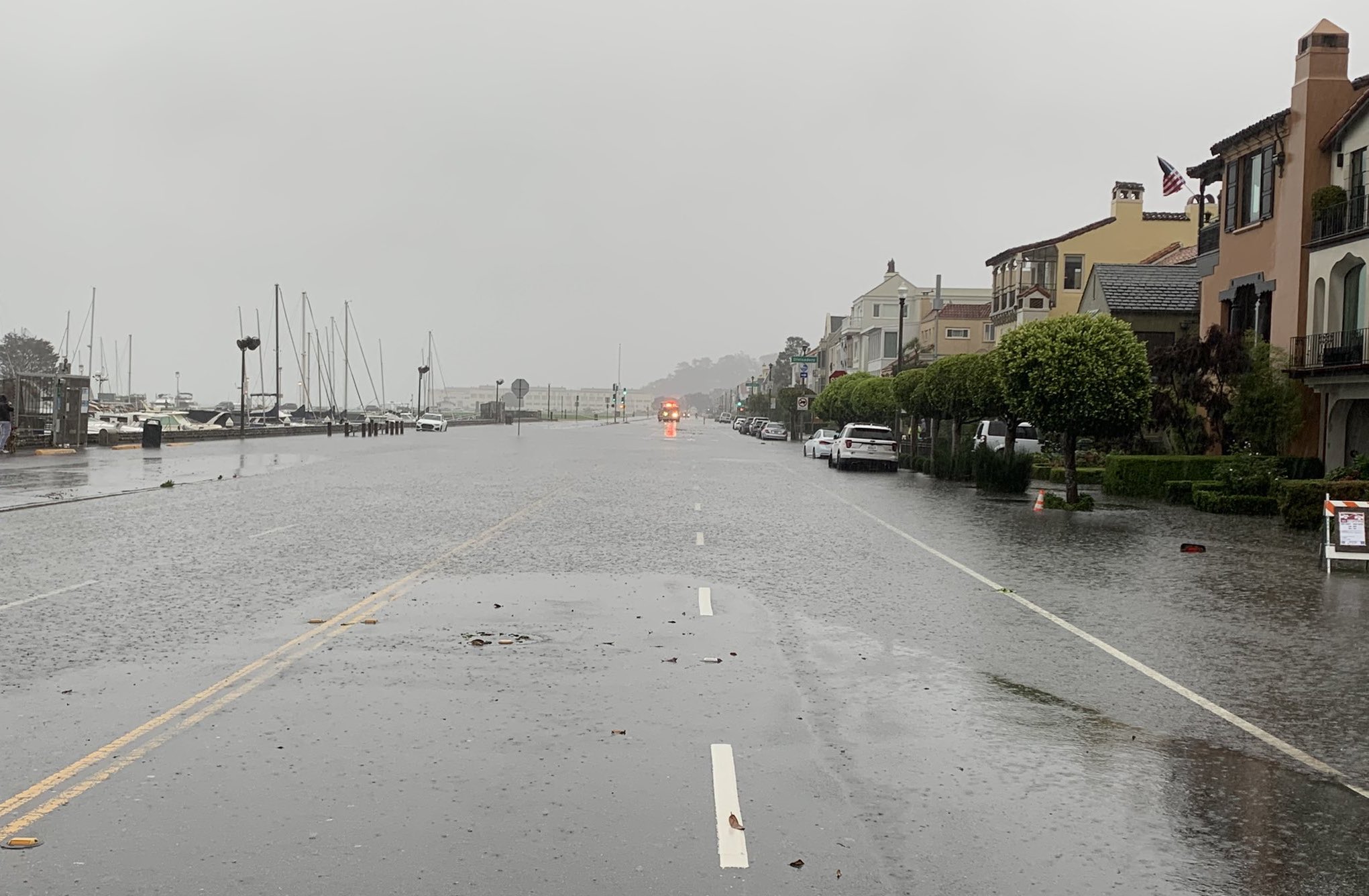 Marina Boulevard experienced severe flooding in October 2021.