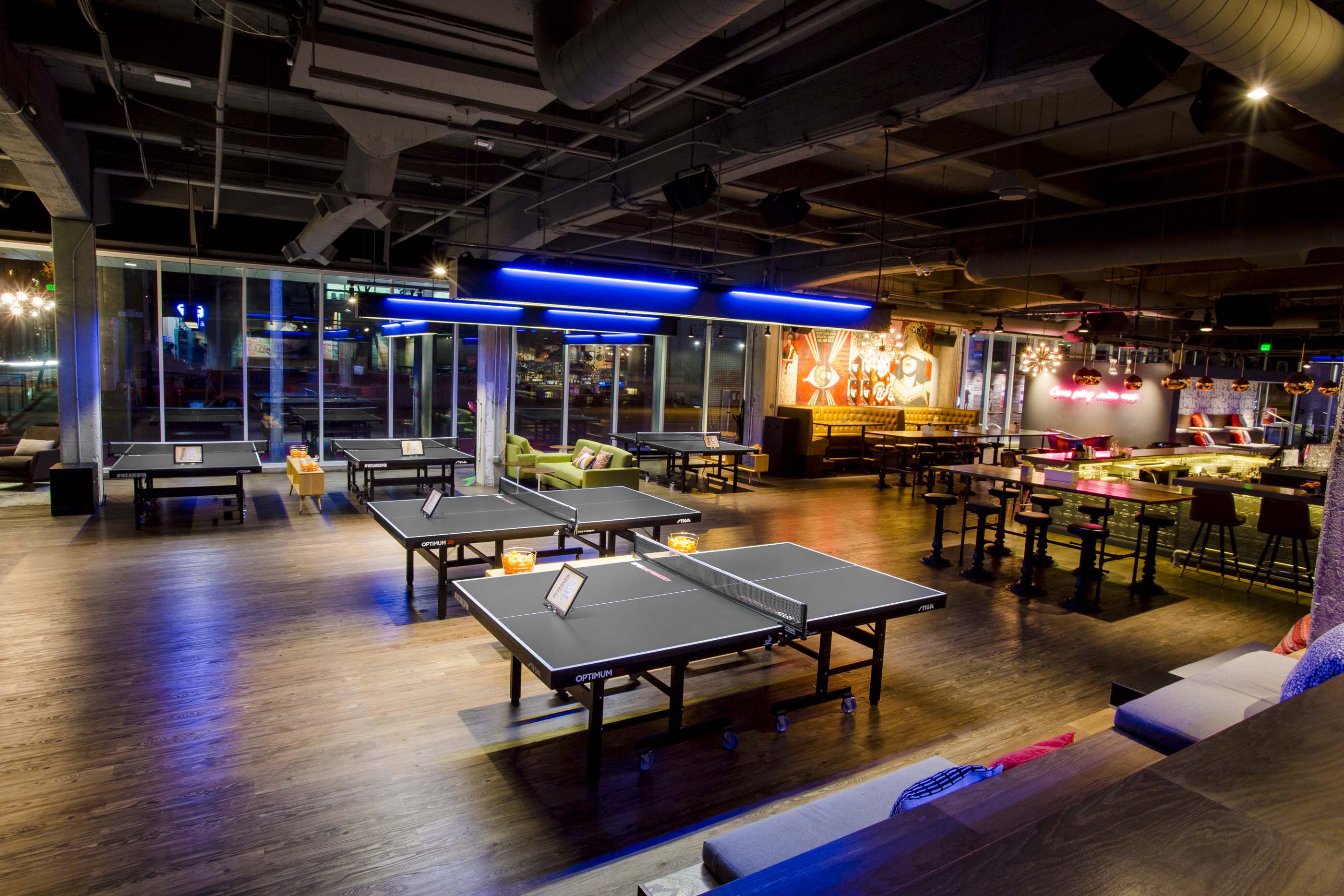 SPIN is a pingpong lounge in San Franciso's SoMa neighborhood.