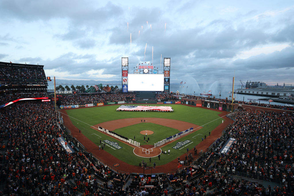 Oracle Park as seen from the stands.