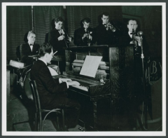 Lu Watters' Yerba Buena Band performs at the Dawn Club's weekly Jazz Band Ball in the 1940s.