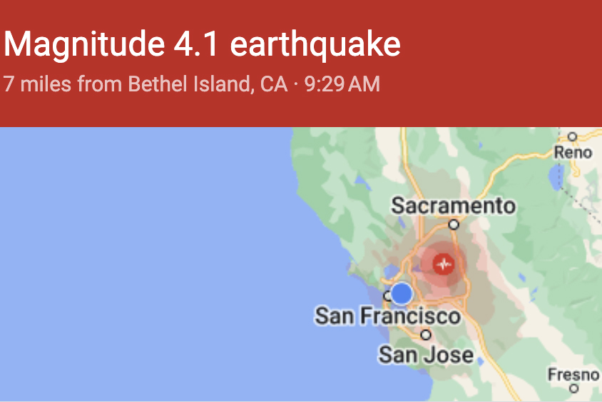 4.1 Magnitude Earthquake Rattles San Francisco From 65 Miles Away