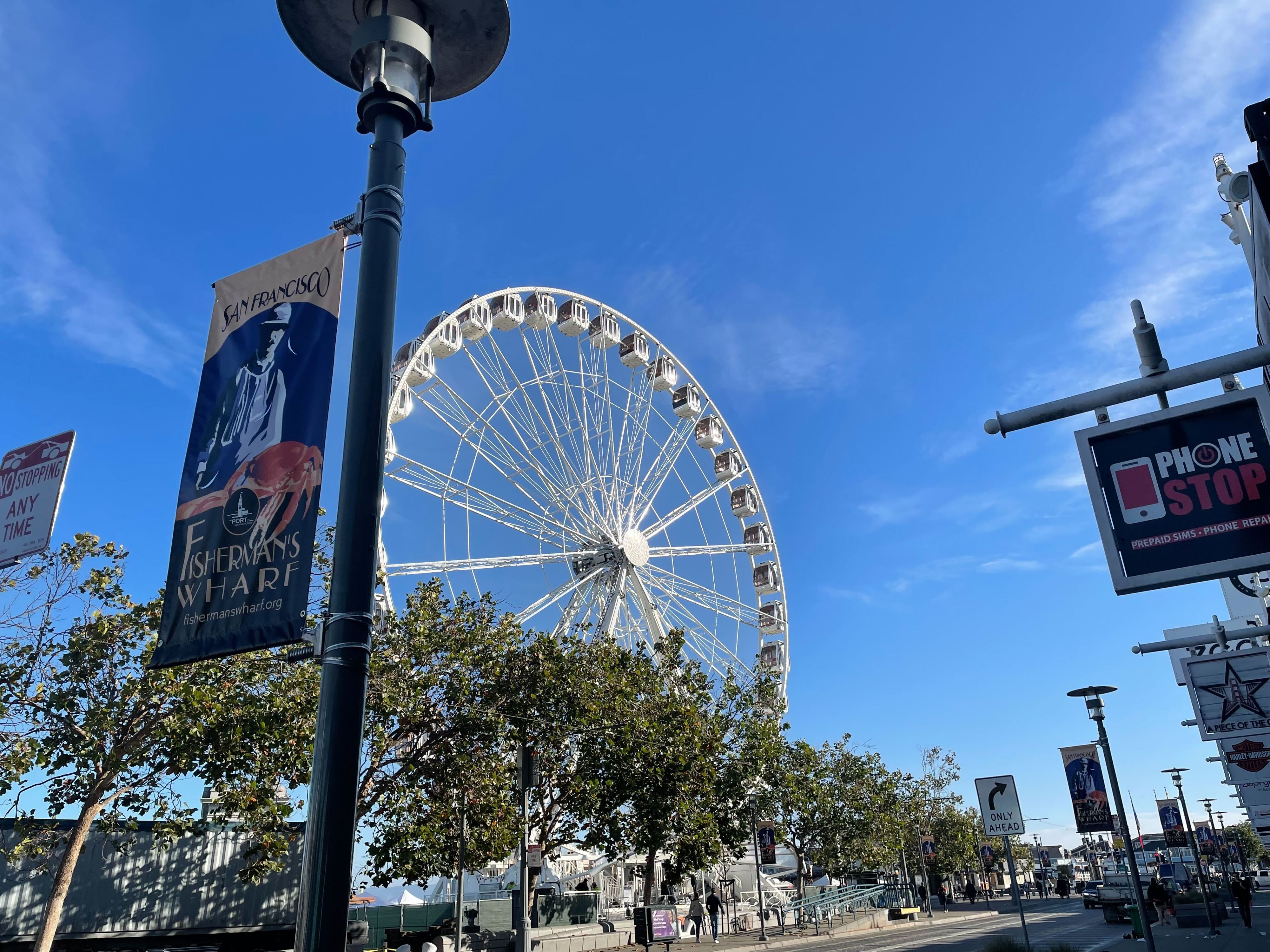 A Ferris Wheel in San Francisco.