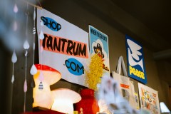 A sign that reads Shop Tantrum.com at Tantrum Toy Shop in the Richmond district of San Francisco.