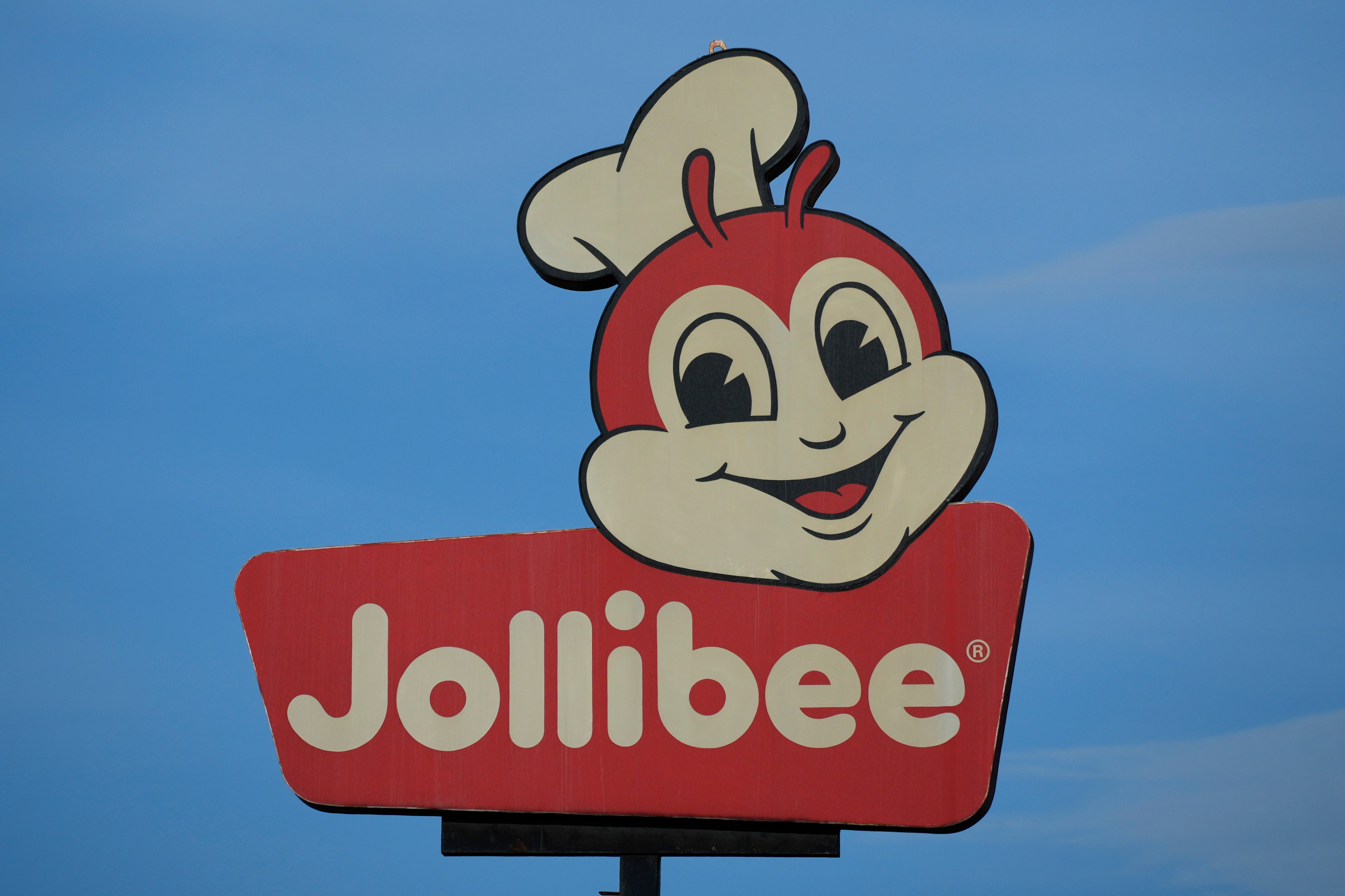 The logo of Jollibee Food in Santa Rosa, Laguna province, Philippines.