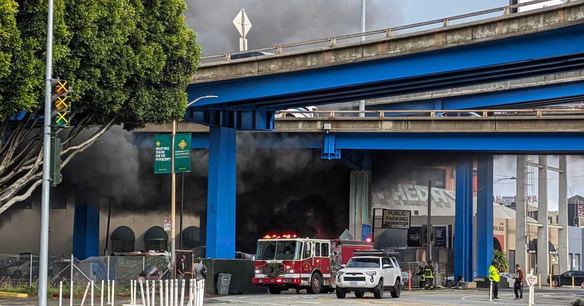 Fire Erupts Under San Francisco Central Freeway