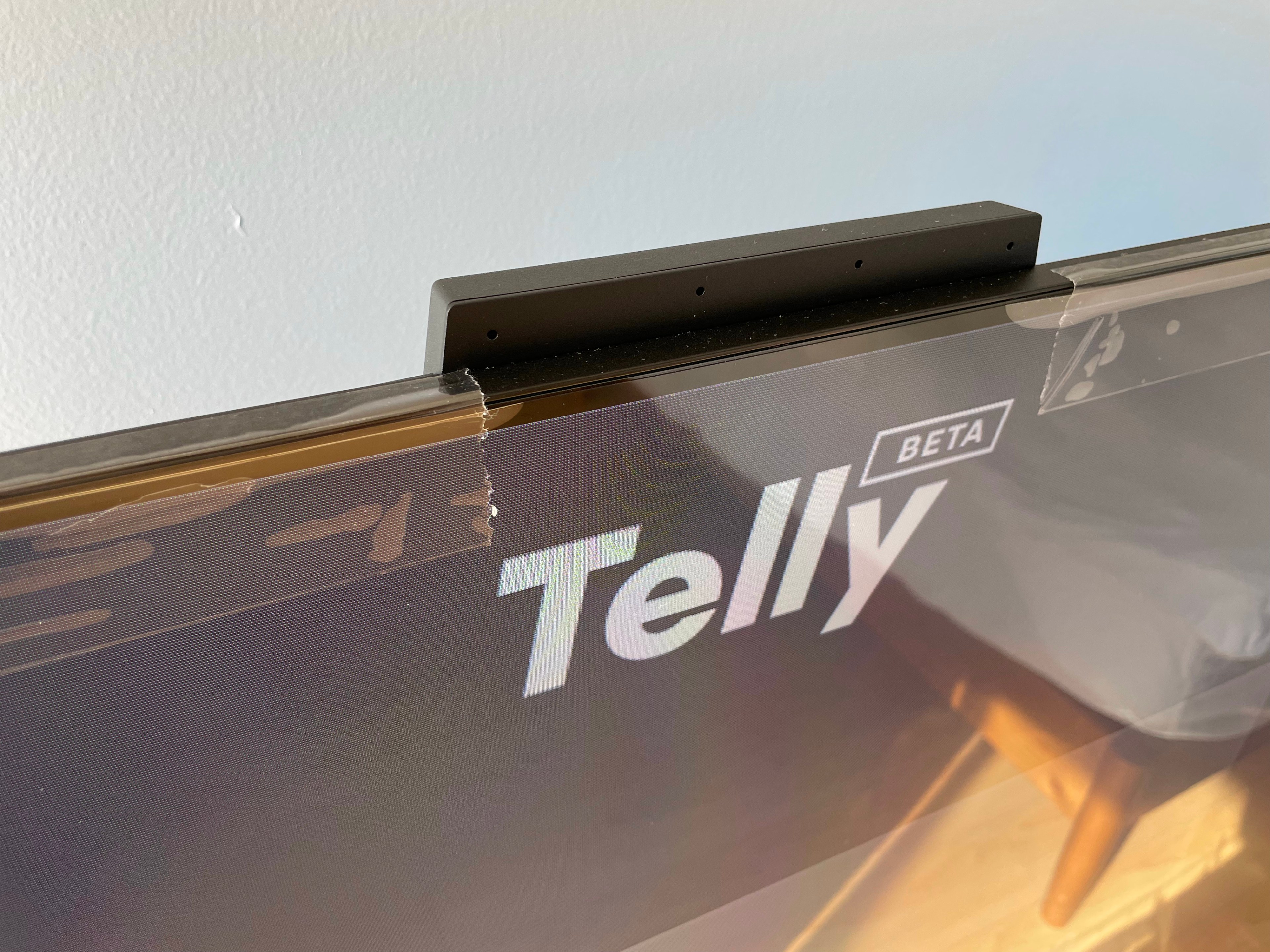 The Telly logo can be seen in close up