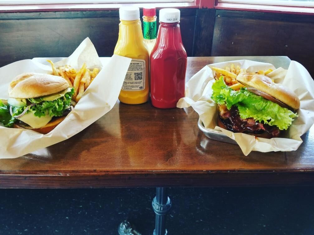 A photo of the Double Decker and Western burgers at Double Decker where Tik Tok food critic Keith Lee visited on Monday.