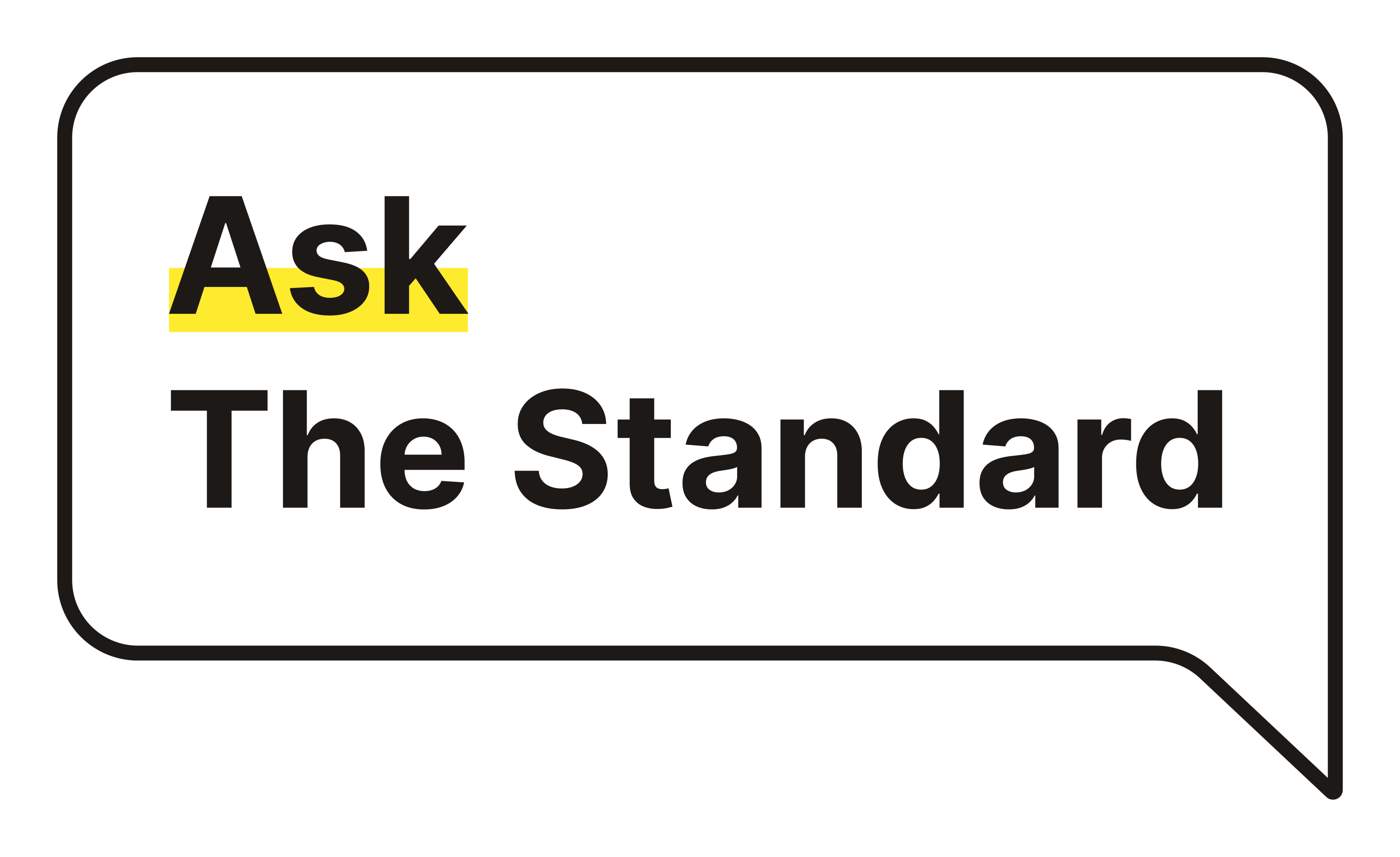 Image of speech bubble with &quot;Ask The Standard&quot; inside.