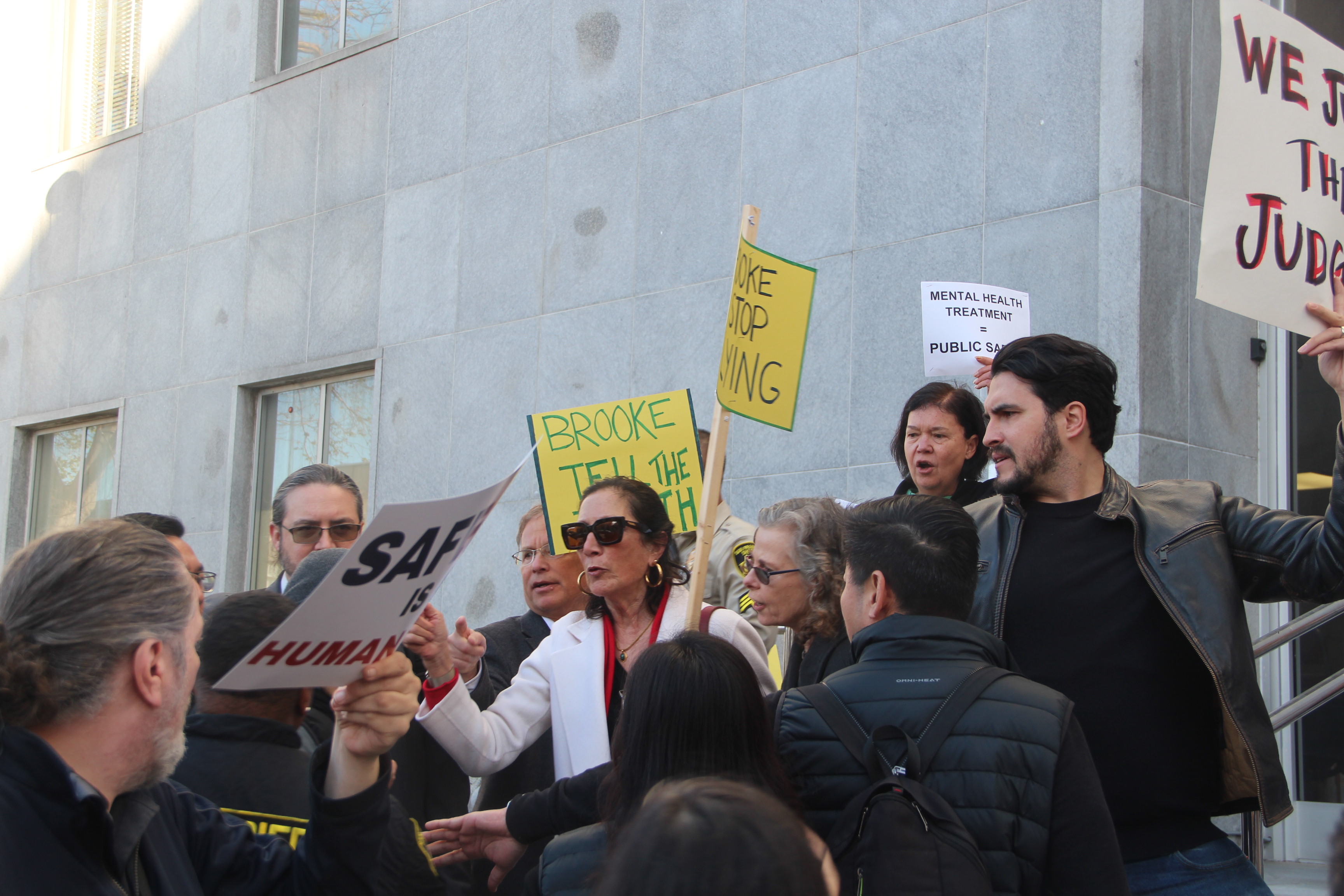 San Francisco stabbing: Protesters clash over sentencing