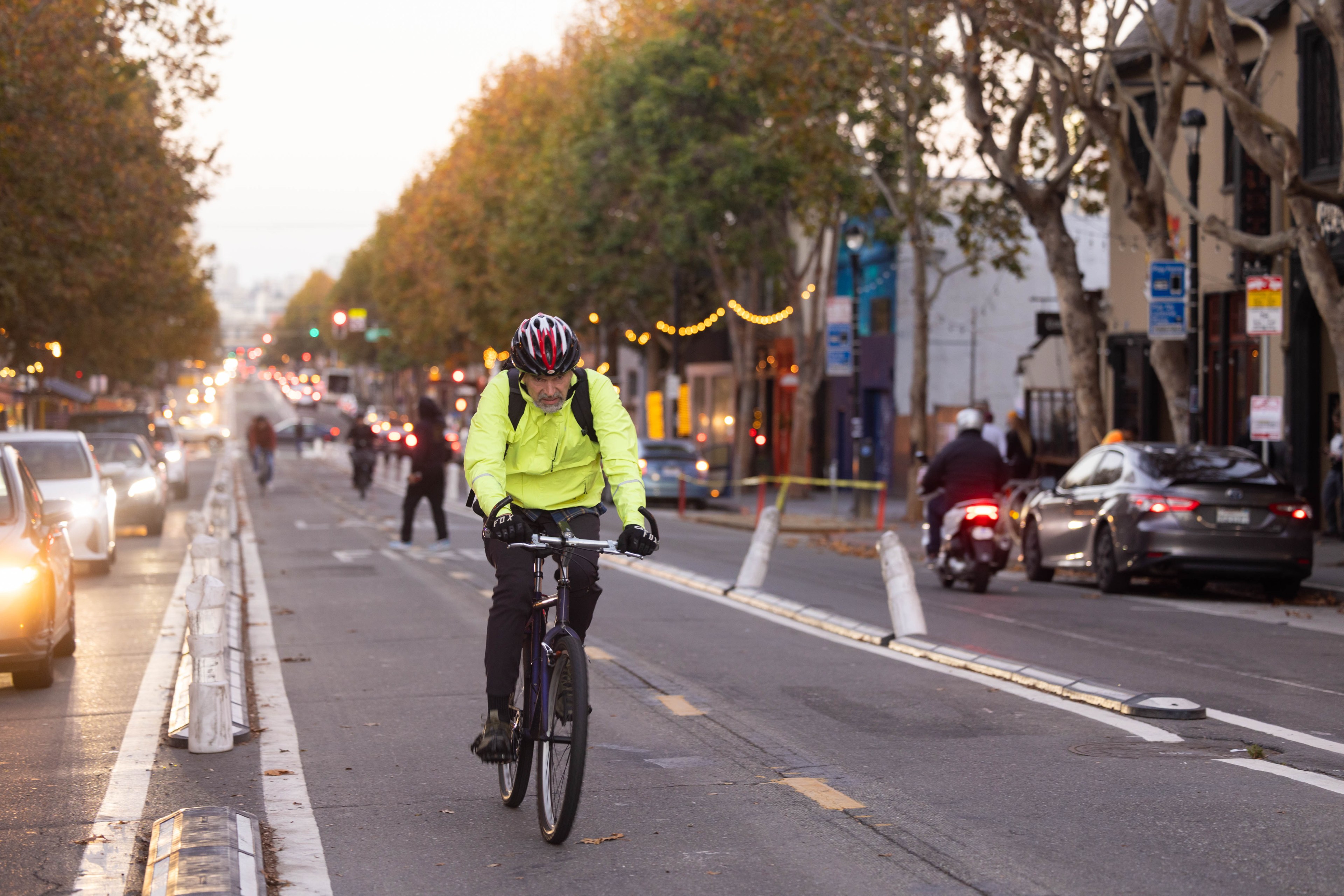 Cyclists on Valencia Street