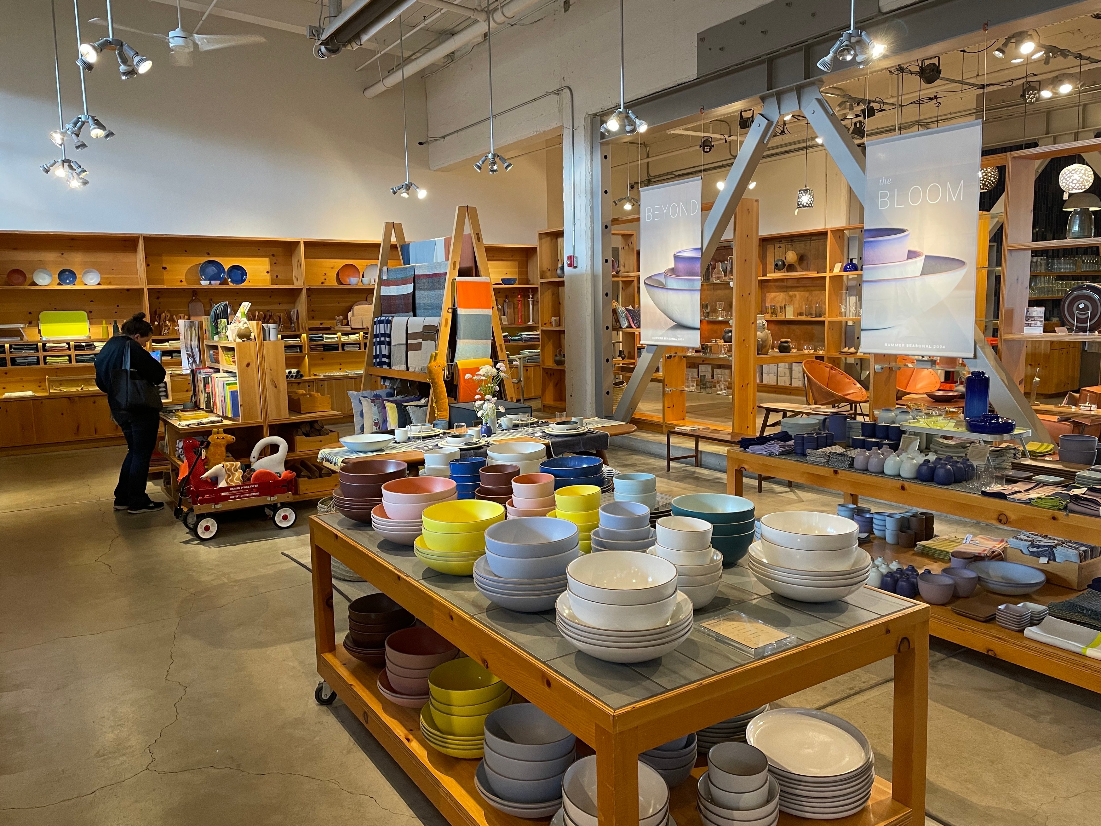 A ceramics showroom is seen in a photo.