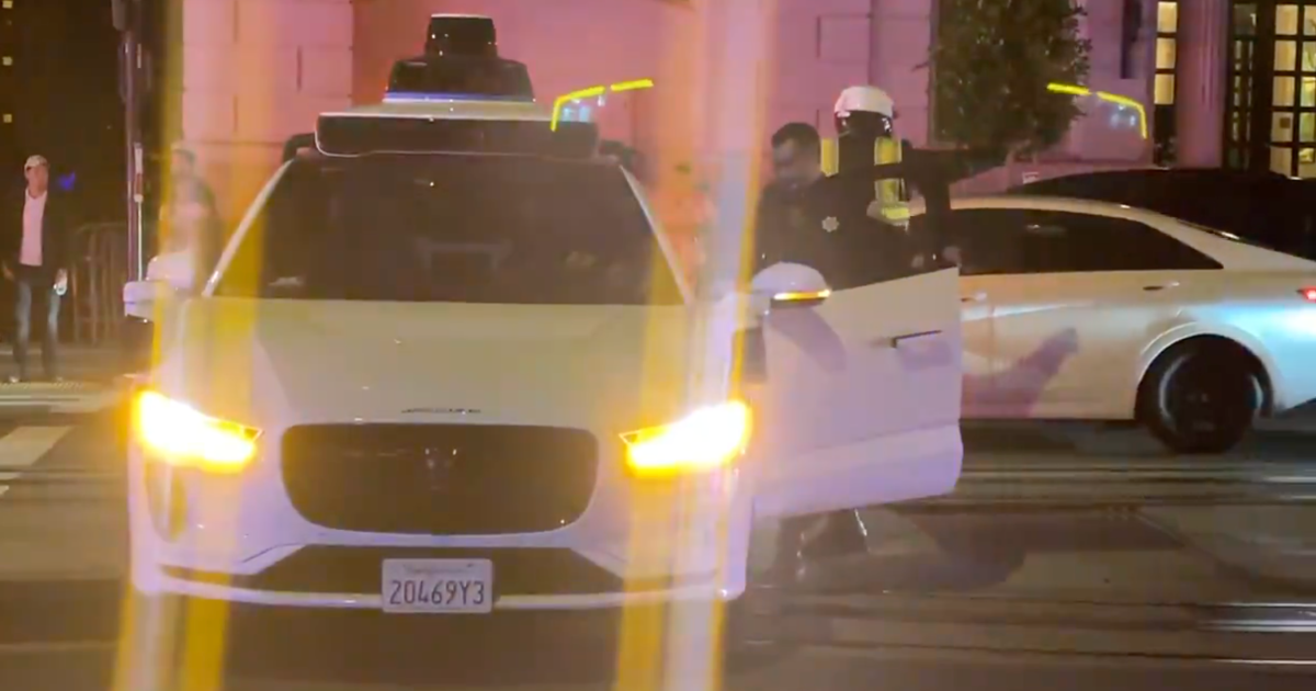 A motorcade escorting Vice President Kamala Harris to San Francisco’s Fairmont Hotel was brought to a standstill late Friday by a stalled Waymo.