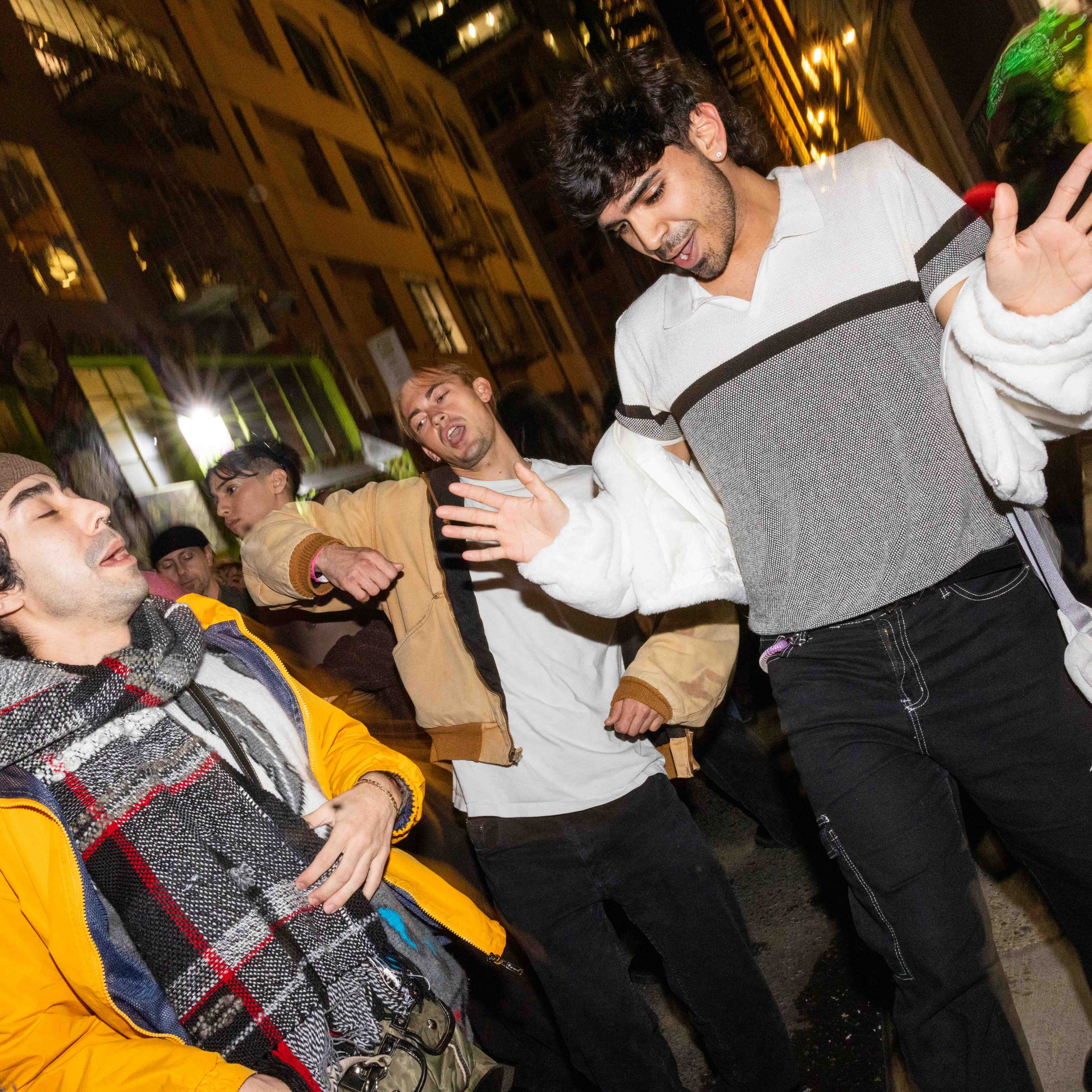 Attendees dance at the event