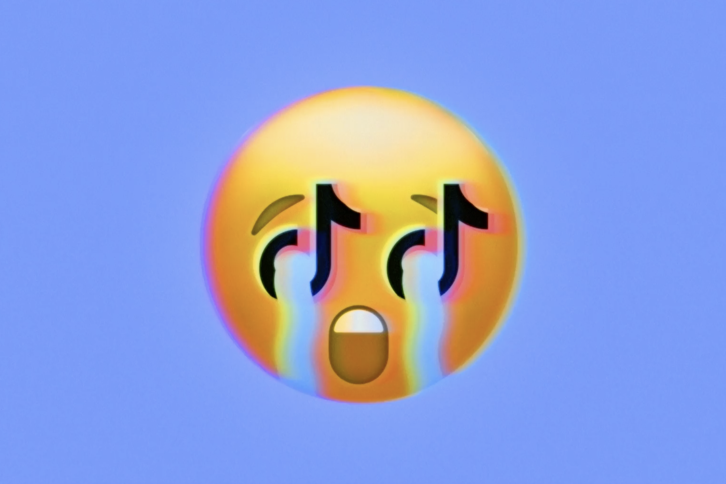 An illustration of a crying face.