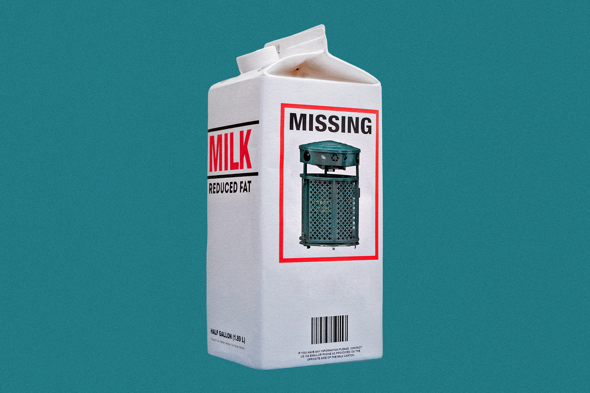 A photo illustration of a milk carton.