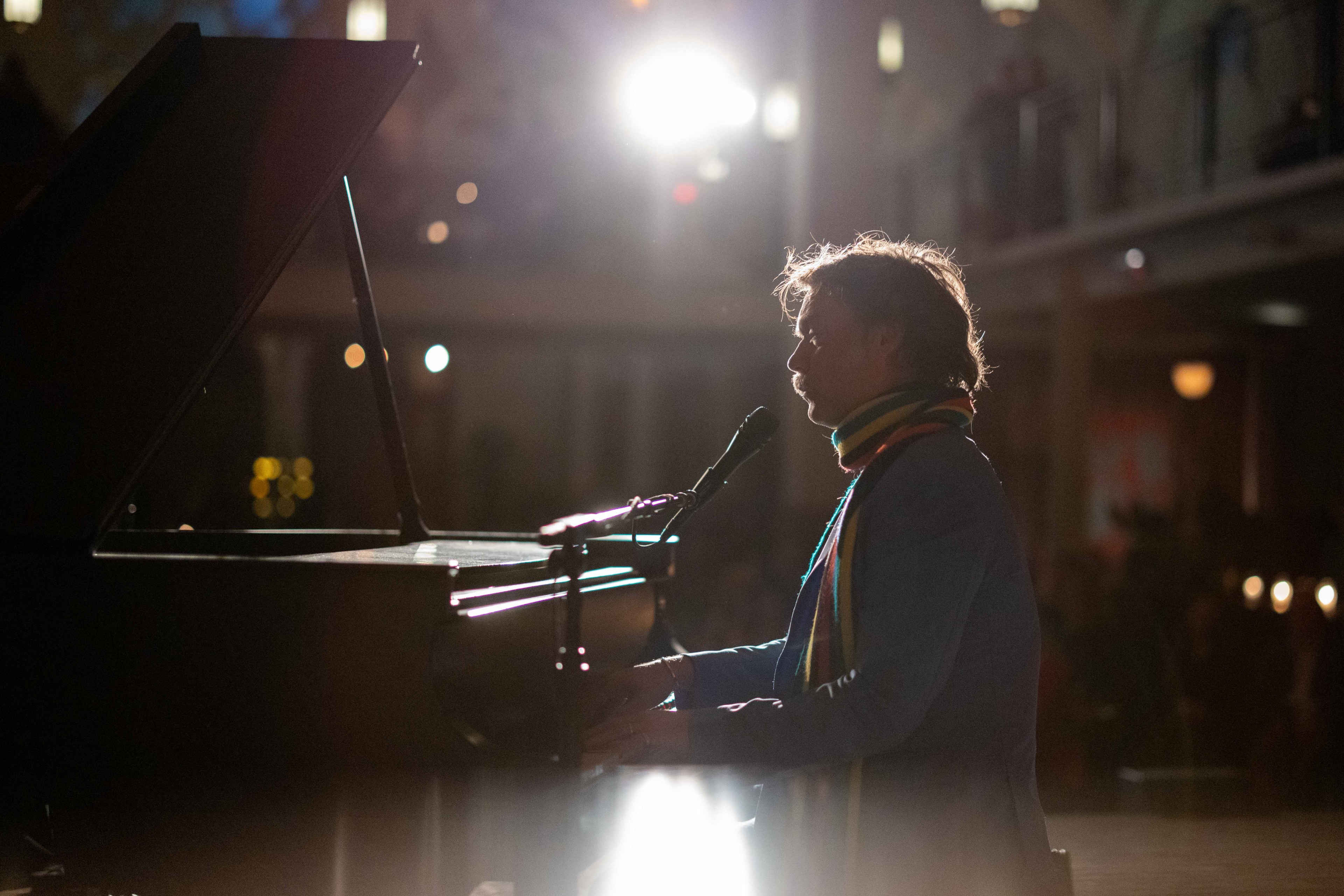 A man playing the piano