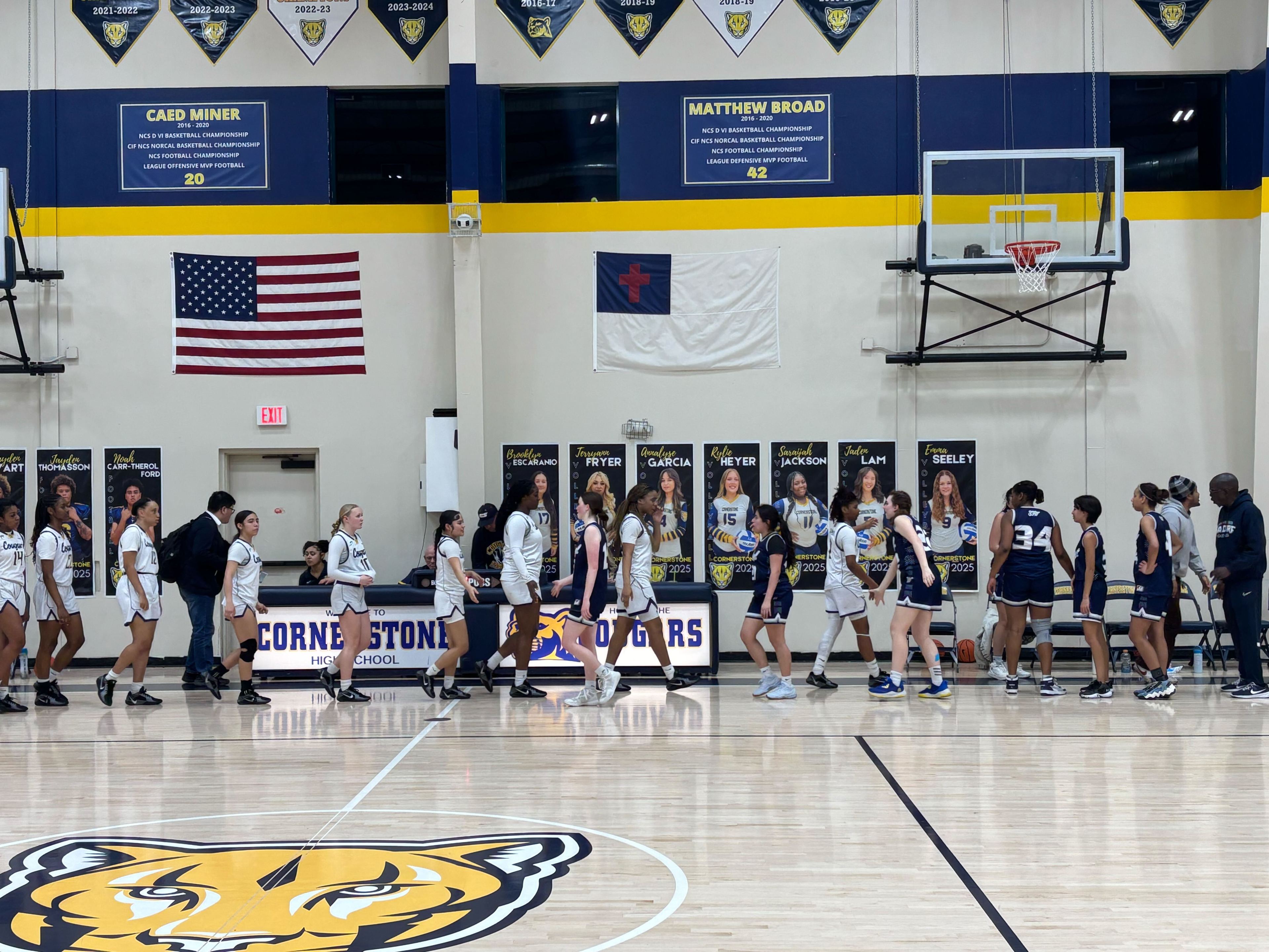 a group of female basketball players