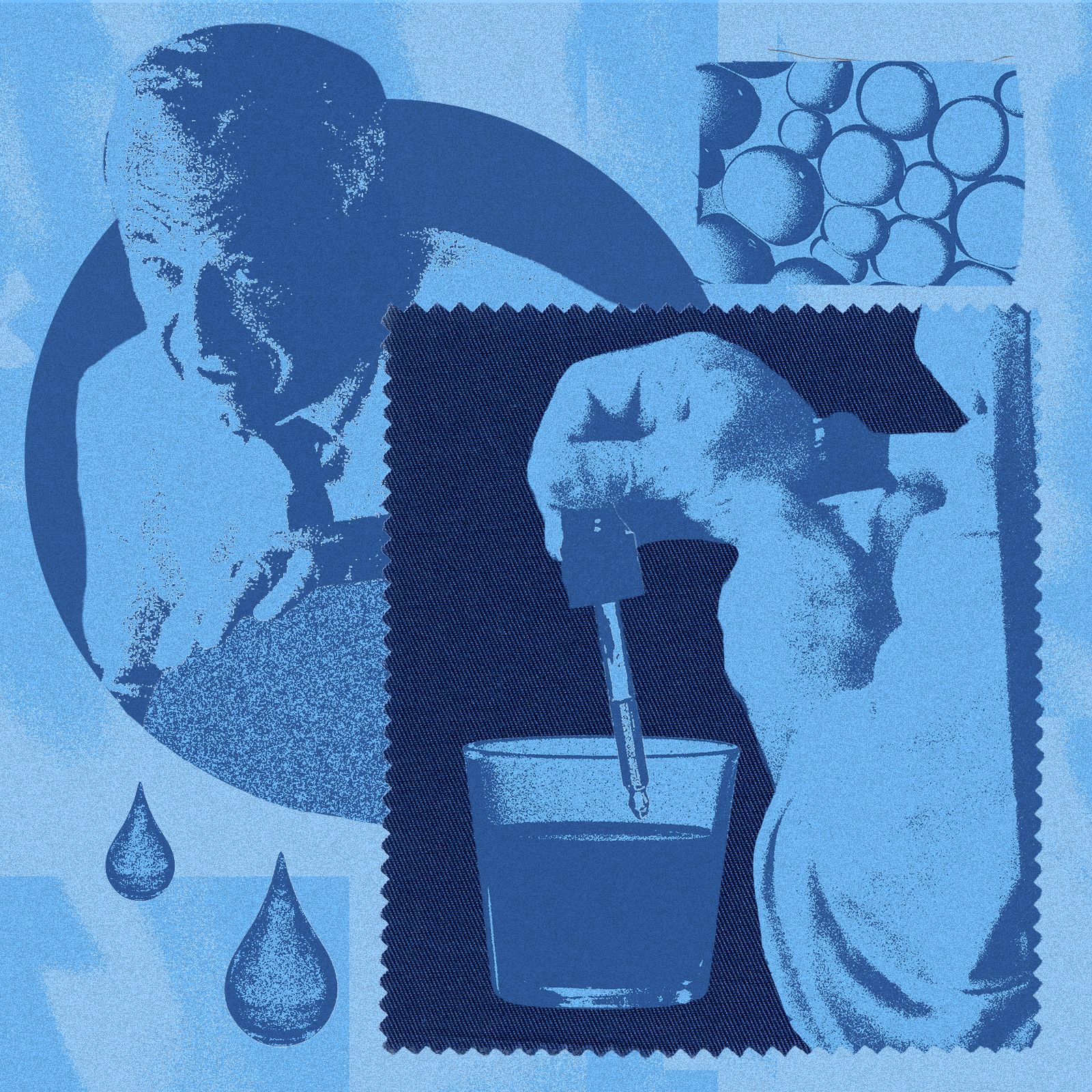 A photo illustration of a scientist