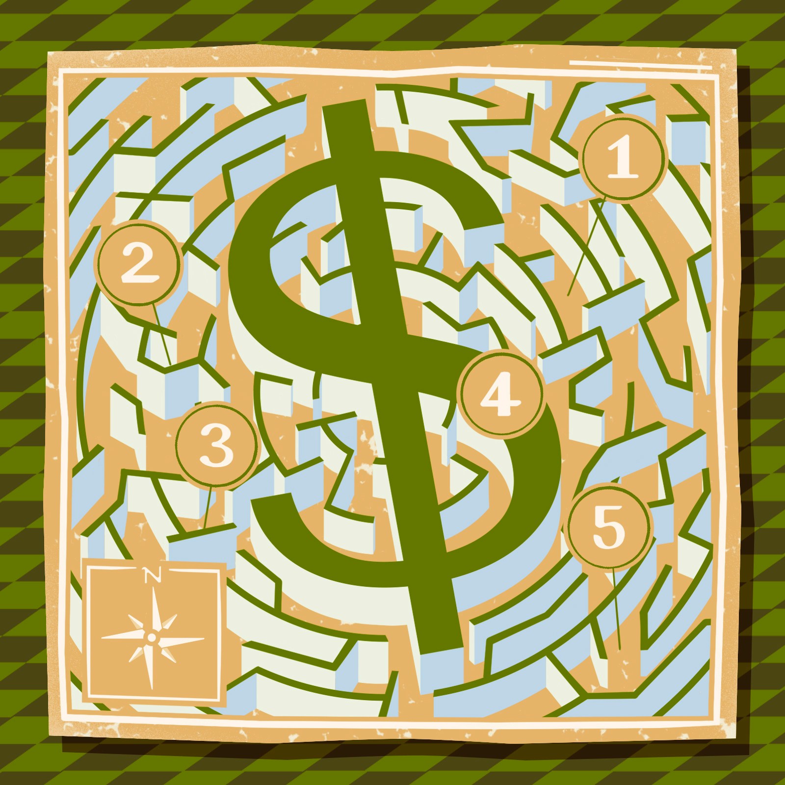 An illustration of a maze.