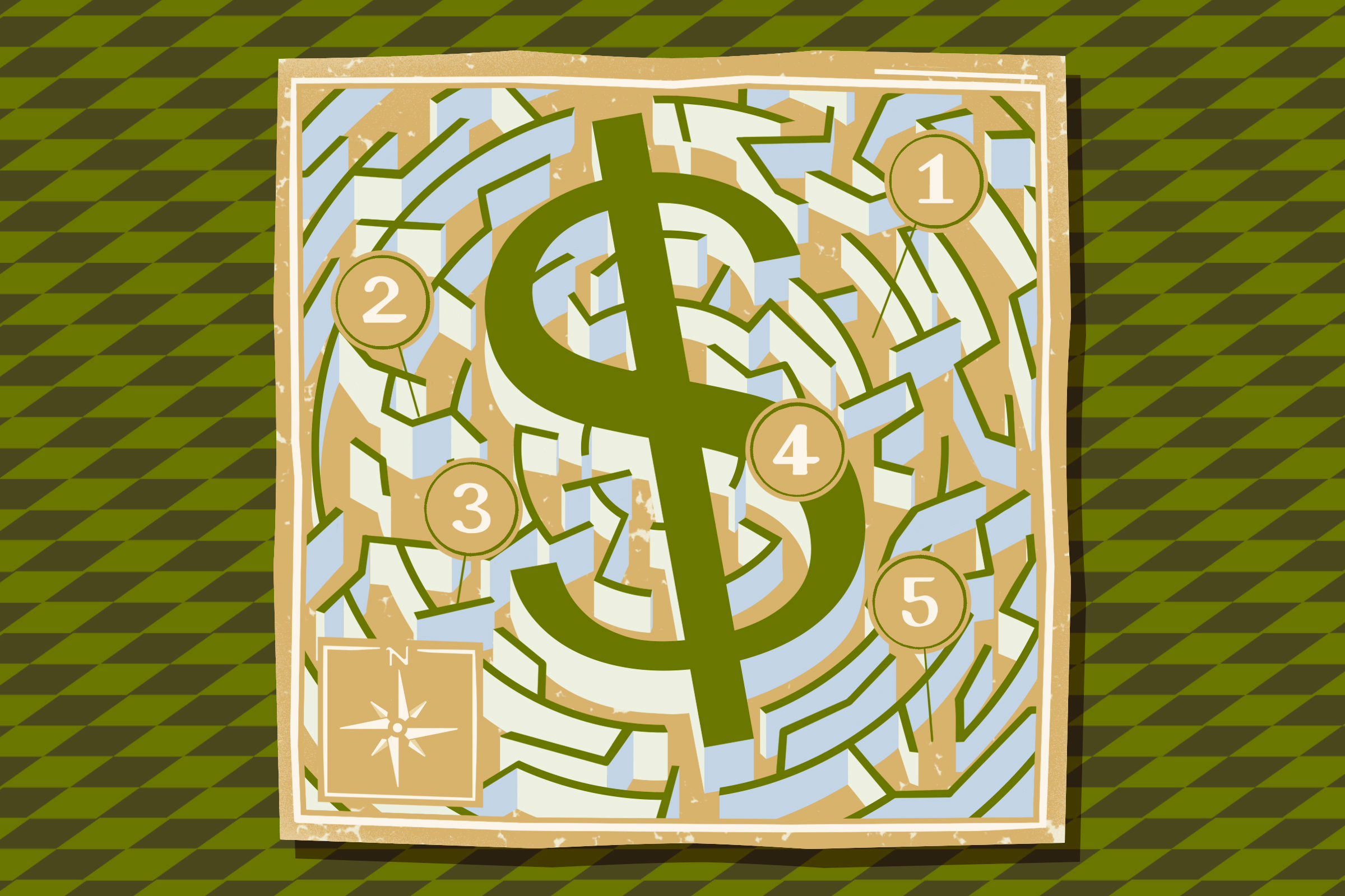 An illustration of a maze.