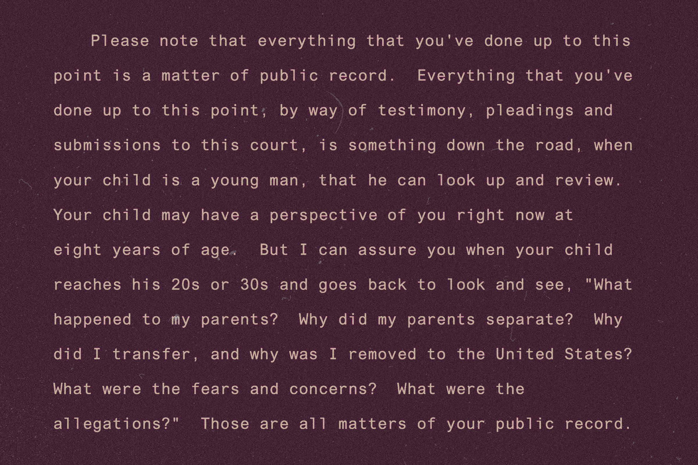 A photo illustration with document text