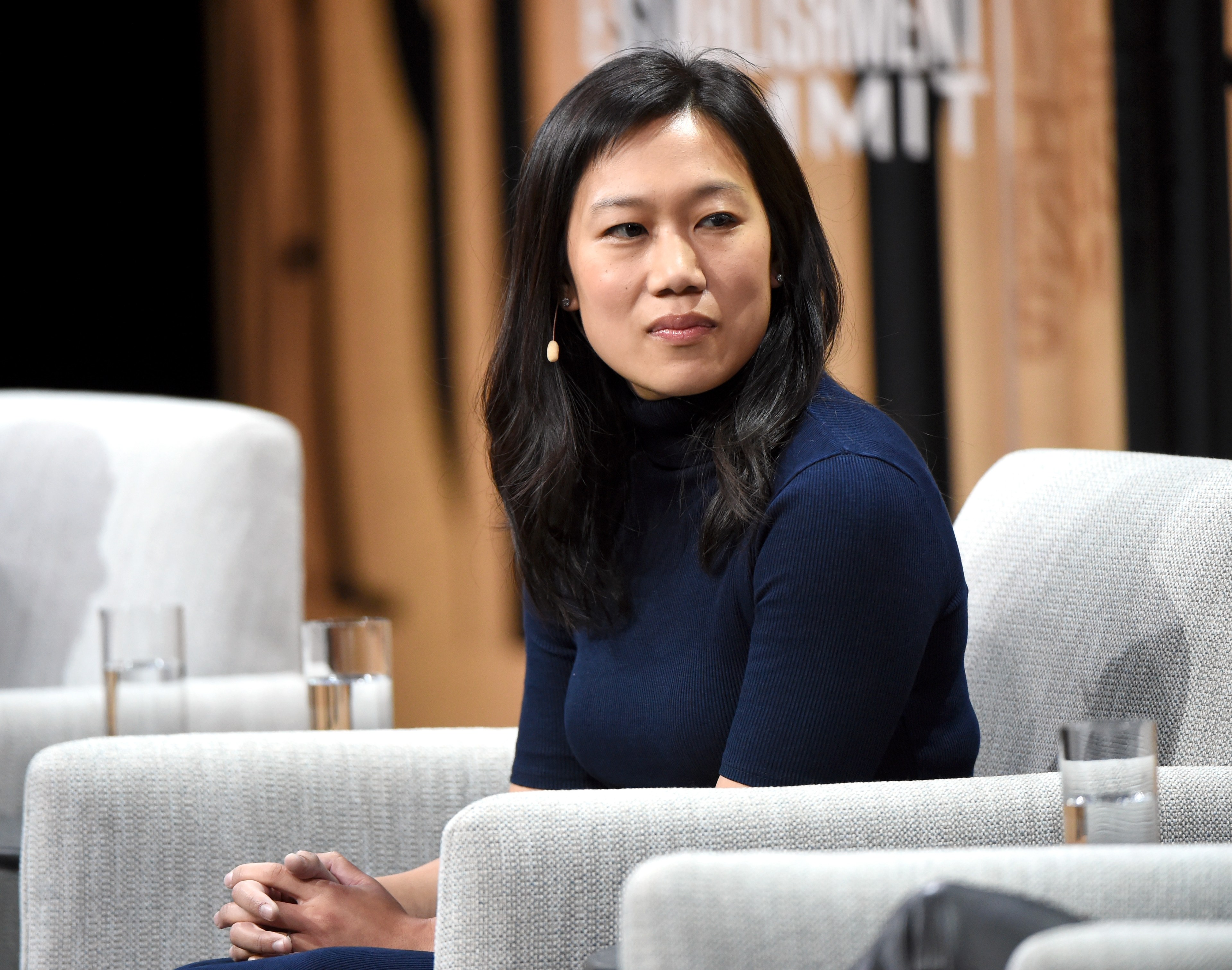 SAN FRANCISCO, CA - Co-founder of the Chan Zuckerberg Initiative, Priscilla Chan, speaks onstage during &quot;The Next Wave of Philanthropy&quot; at the Vanity Fair New Establishment Summit at Yerba Buena Center for the Arts on October 20, 2016 in San Francisco, California. 